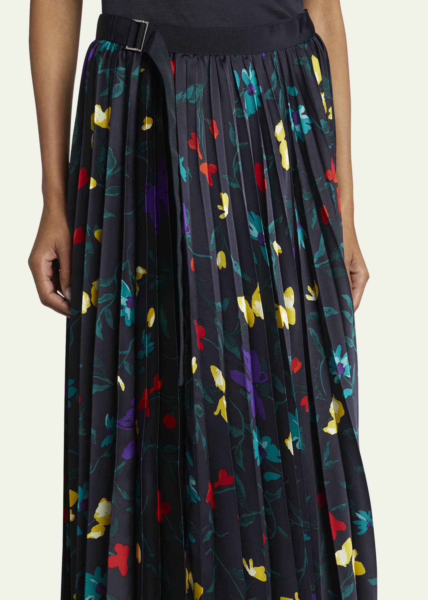 Sacai Floral Skirt 600081814blk