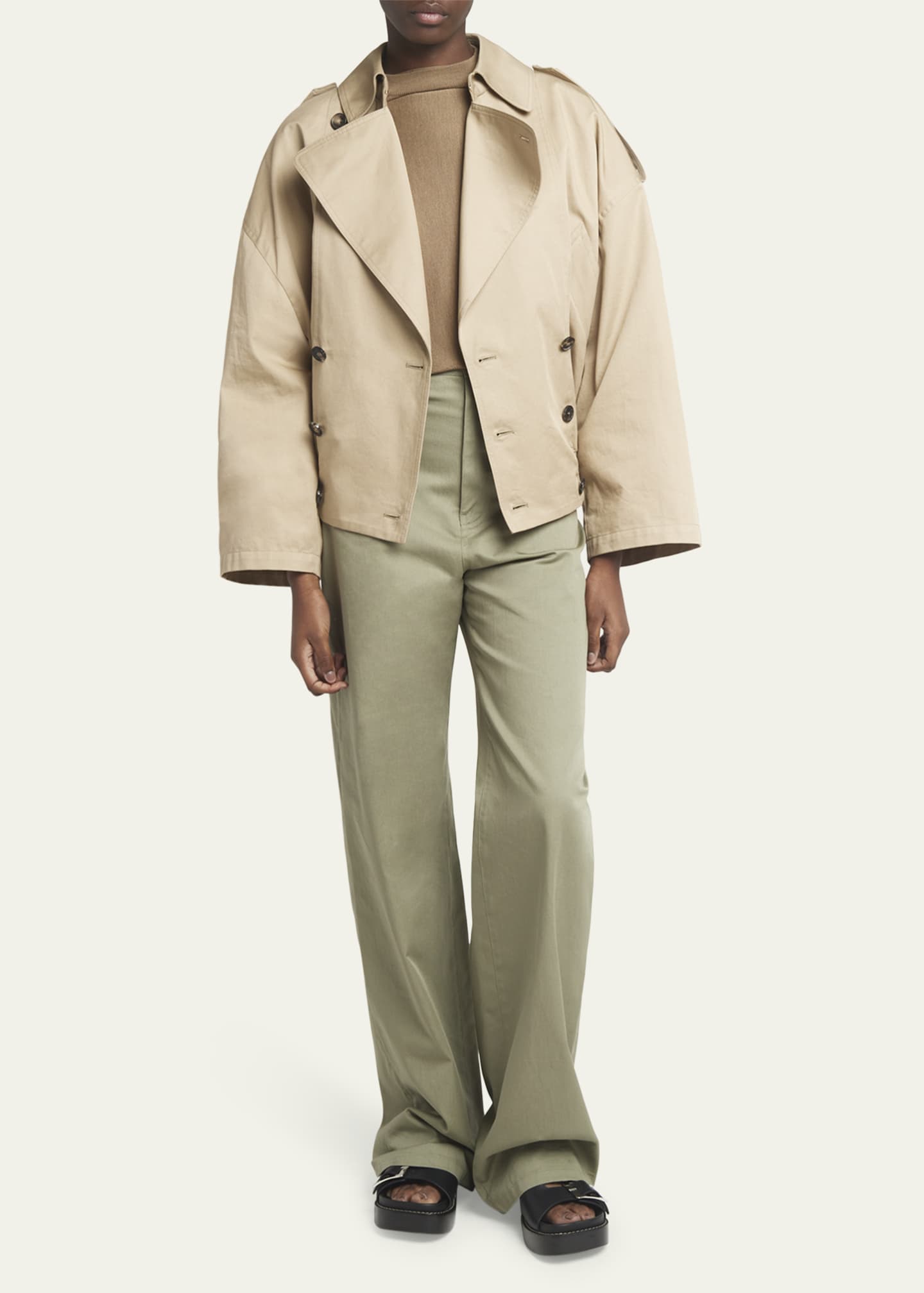 LOEWE Trench Cotton-Blend Coat | Saks Fifth Avenue