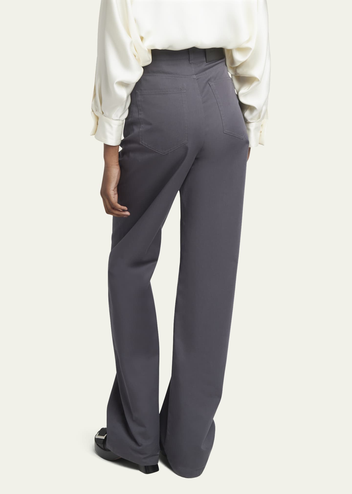 Loewe High Waist Twill Pants Bergdorf Goodman