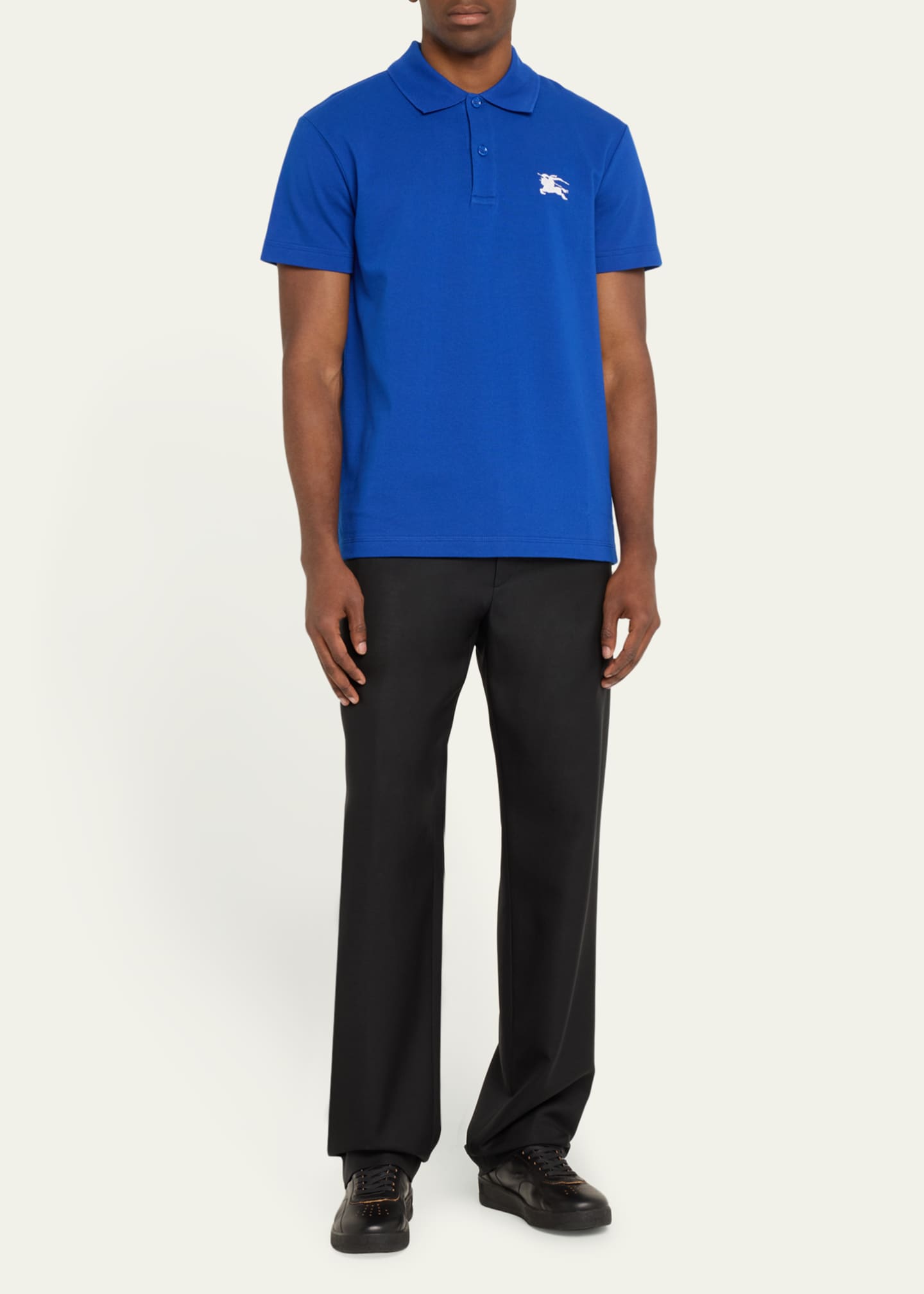 Burberry Men's Pique Logo Polo Shirt - Bergdorf Goodman