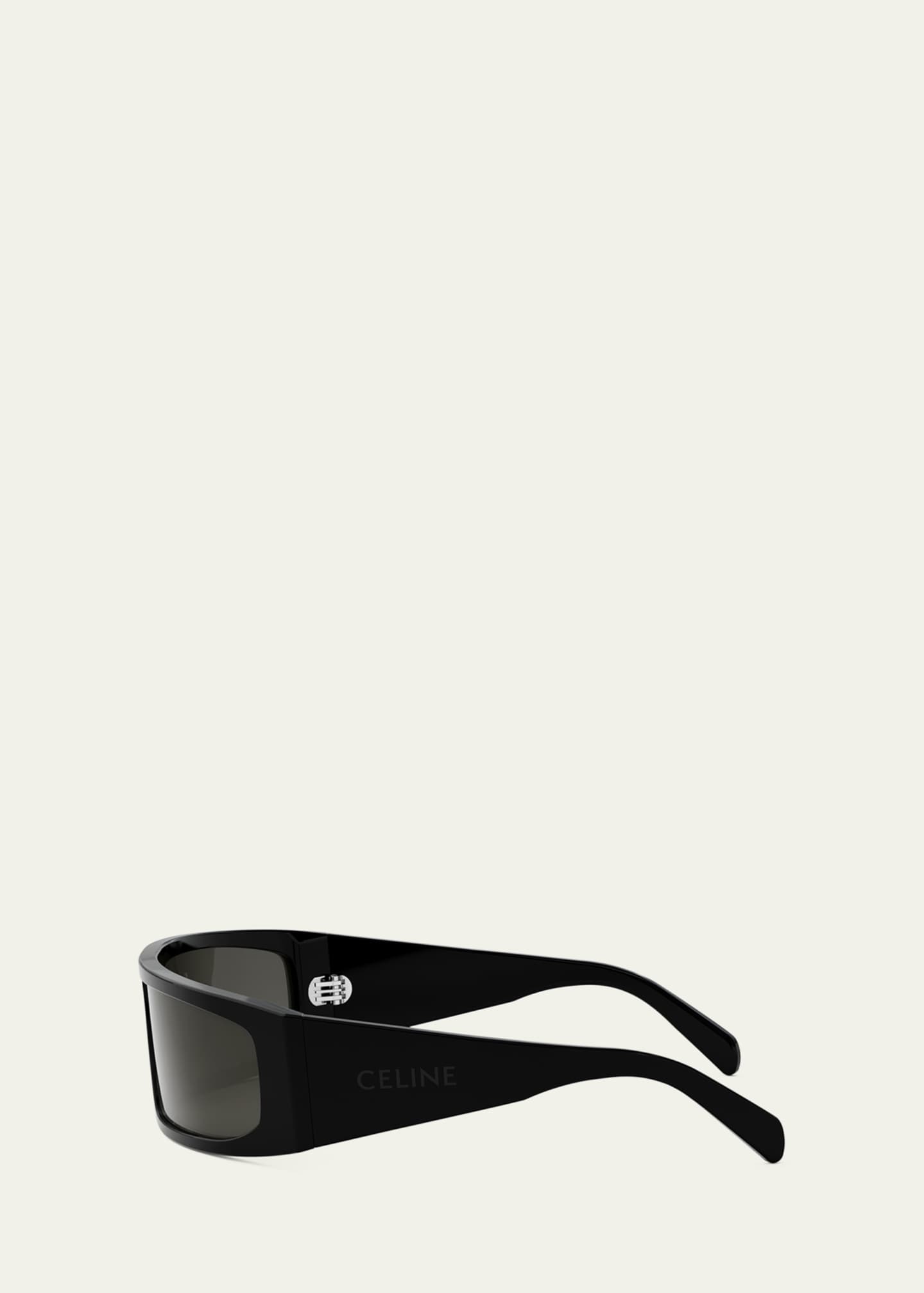 Celine Men's Acetate-Nylon Rectangle Sunglasses Image 3 of 3