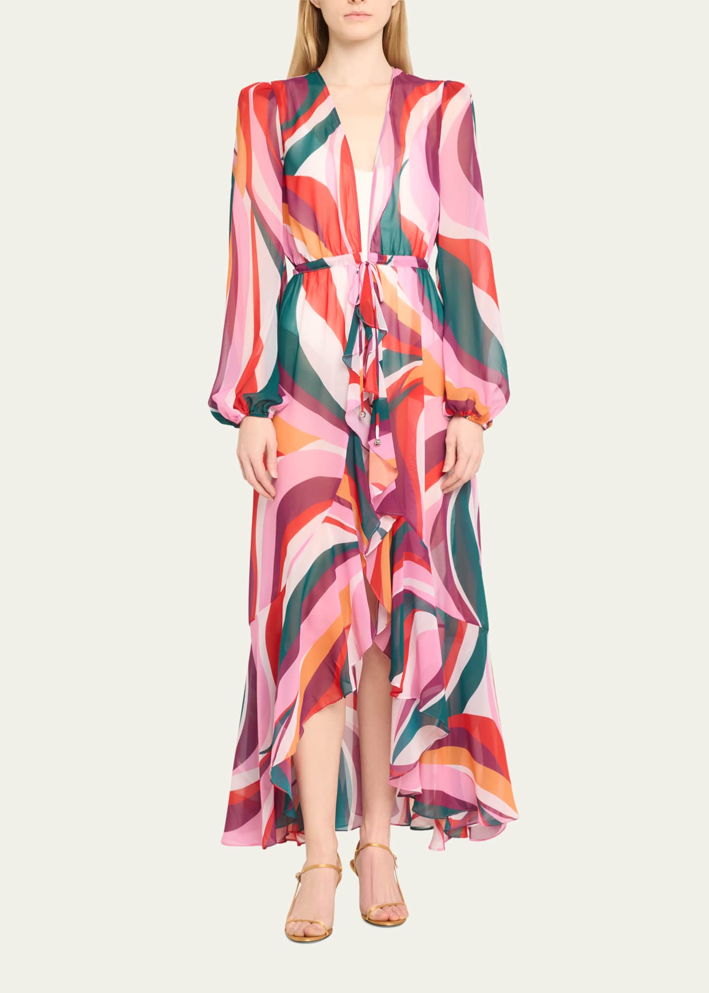 PatBO Delos Tie-Front Robe Coverup Image 2 of 5