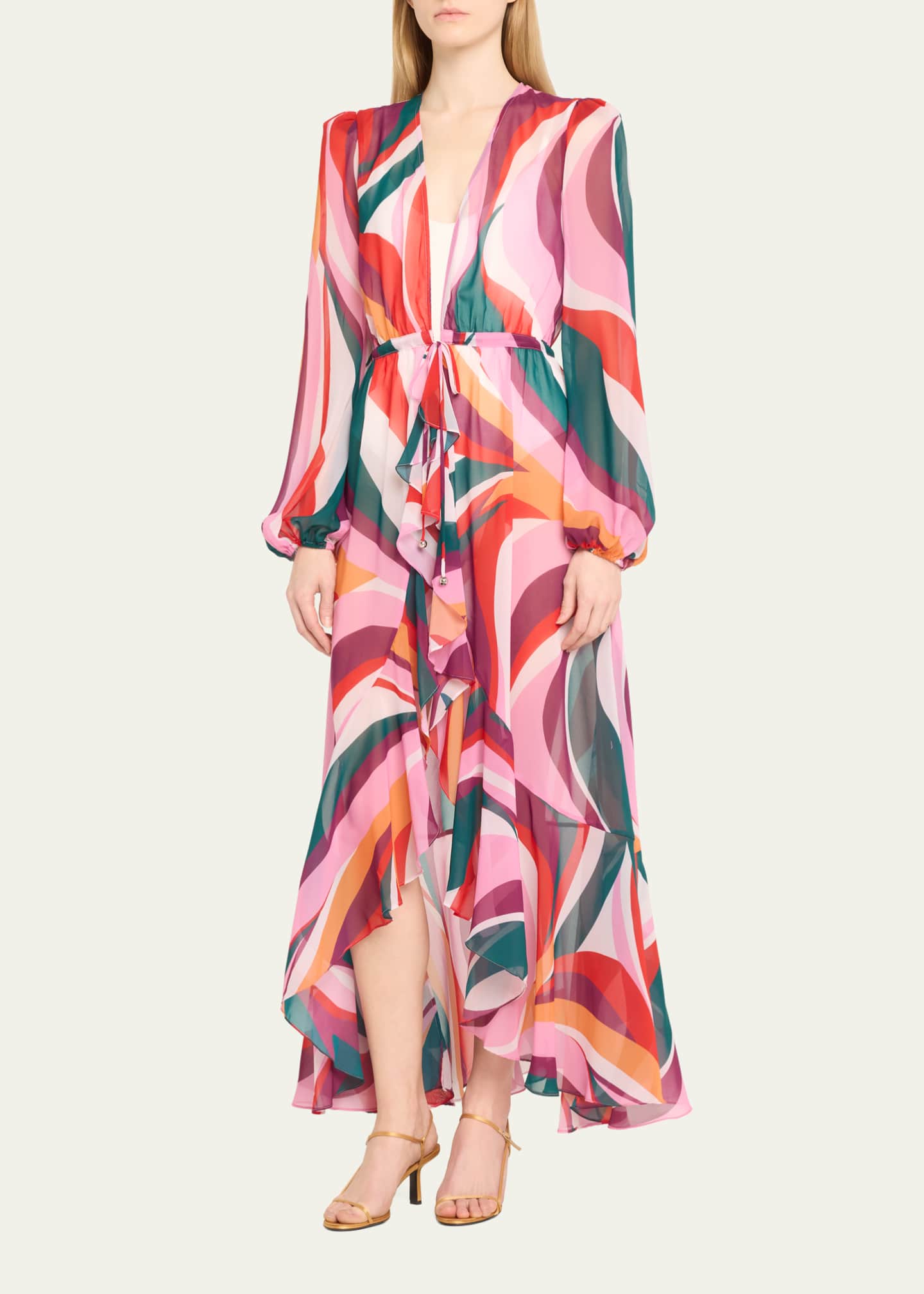 PatBO Delos Tie-Front Robe Coverup Image 4 of 5