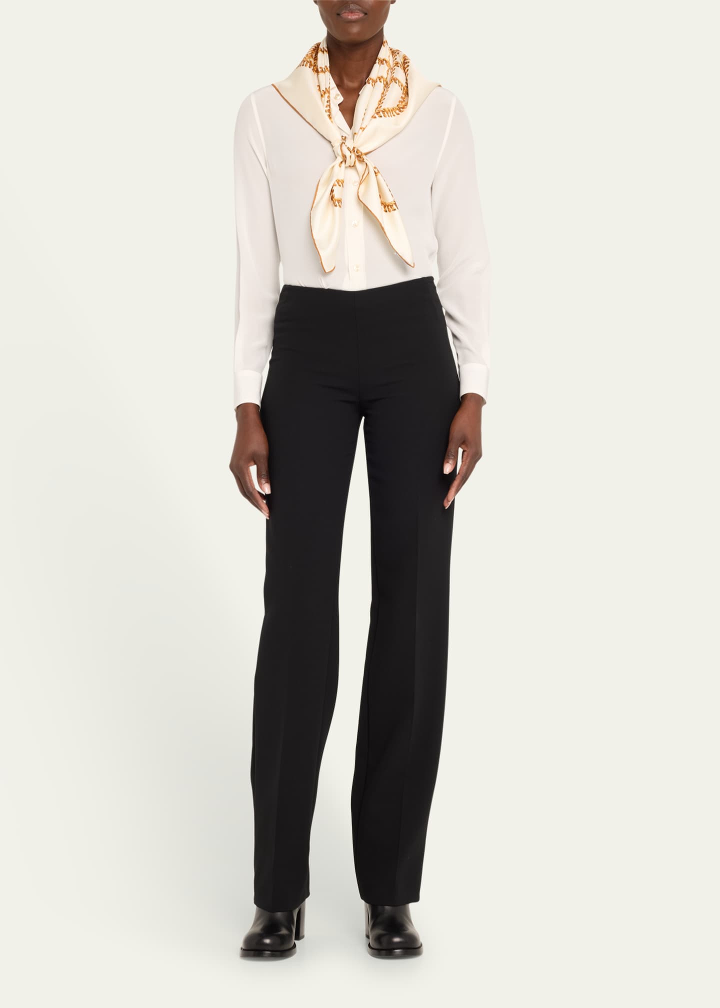 Burberry Chain Check Silk Twill Square Scarf Image 2 of 4