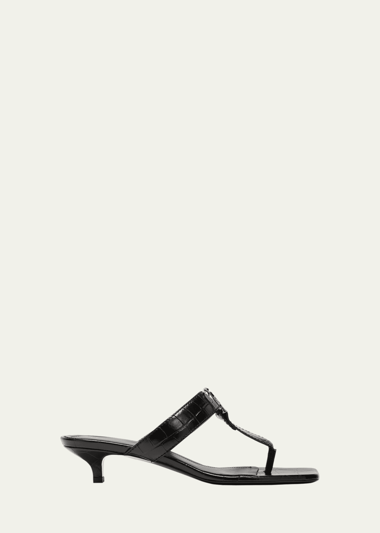 Black kitten heel thong sandals hotsell