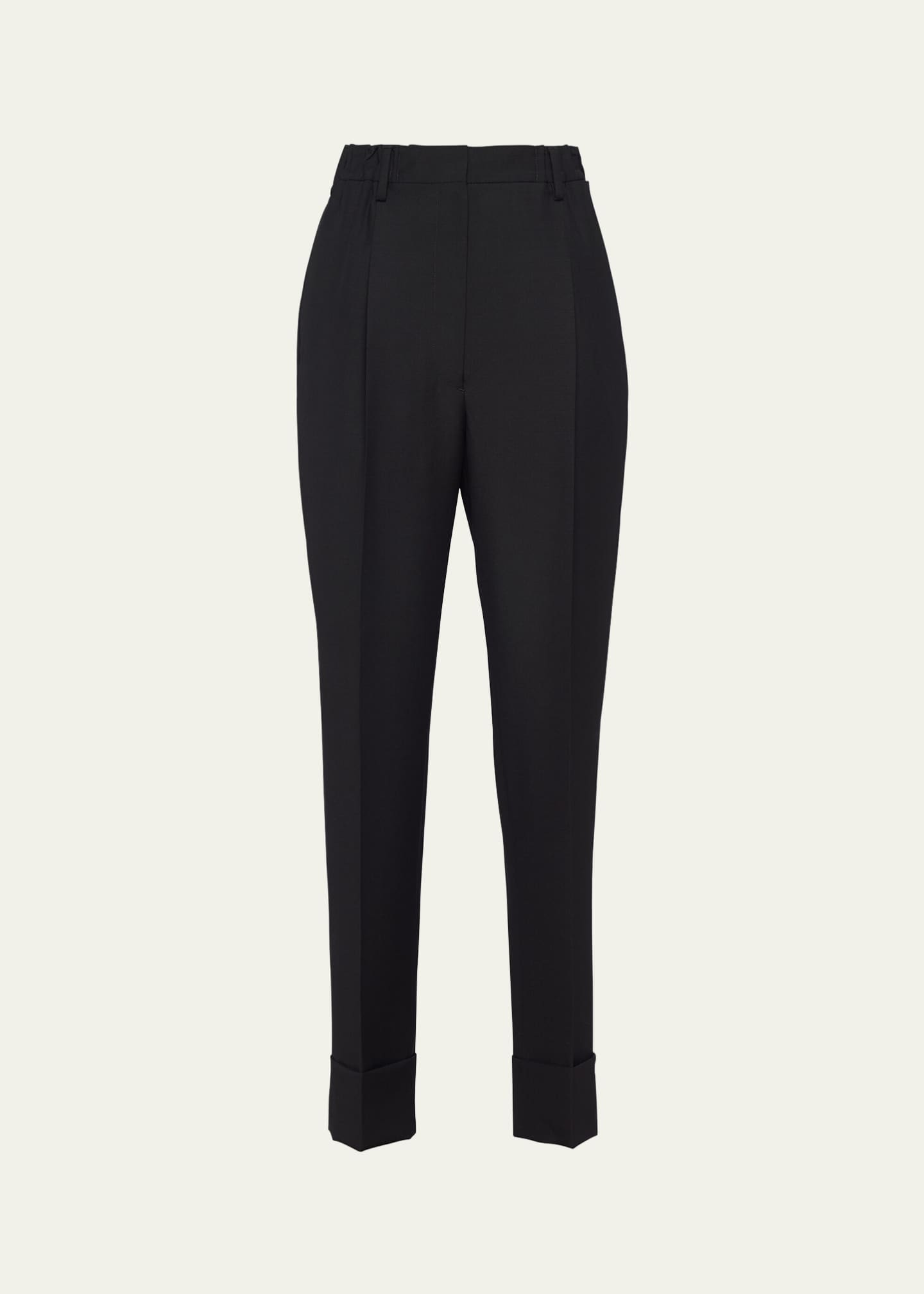 Prada Skinny Leg Light Mohair Pants Image 1 of 4