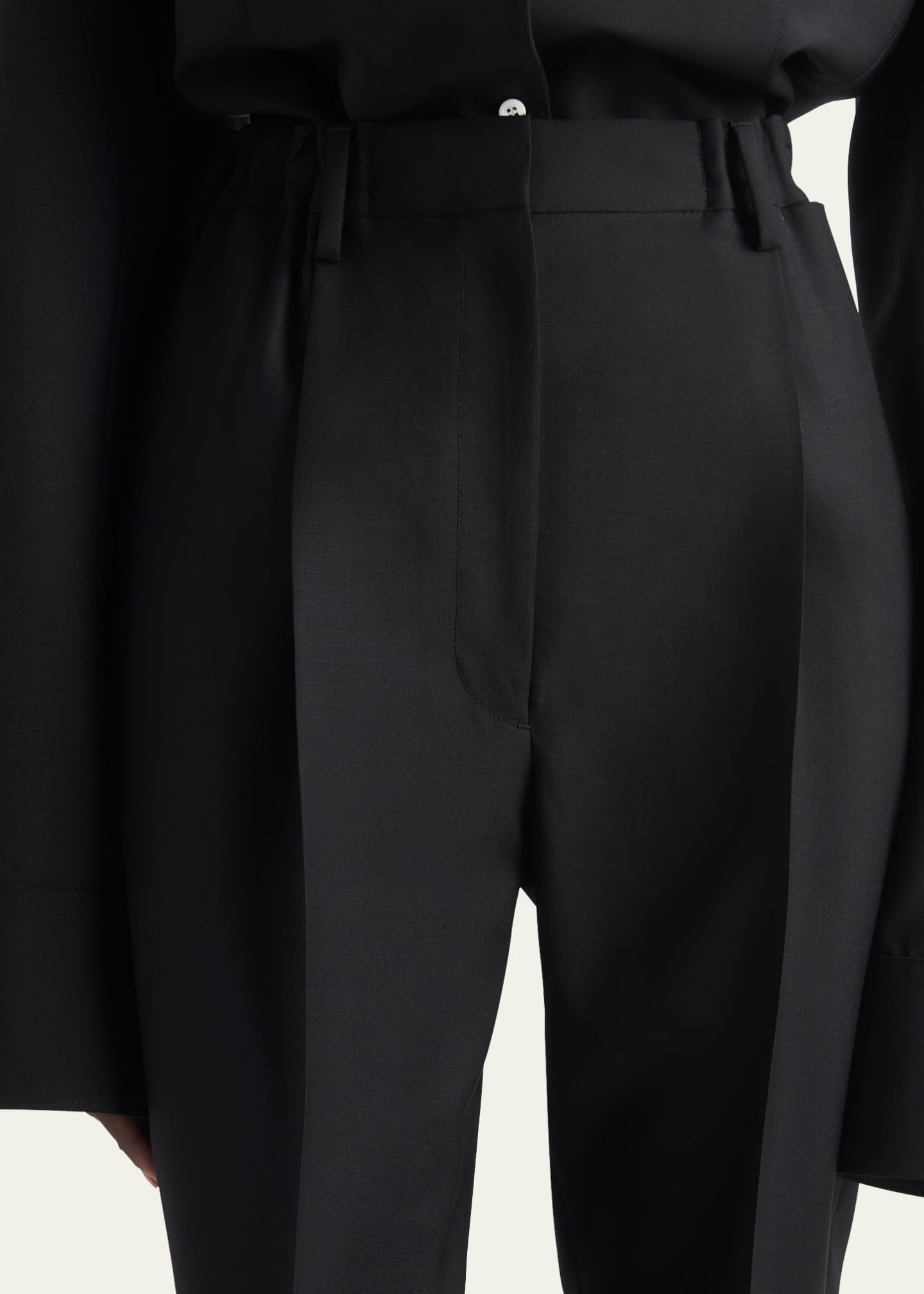 Prada Skinny Leg Light Mohair Pants Image 4 of 4