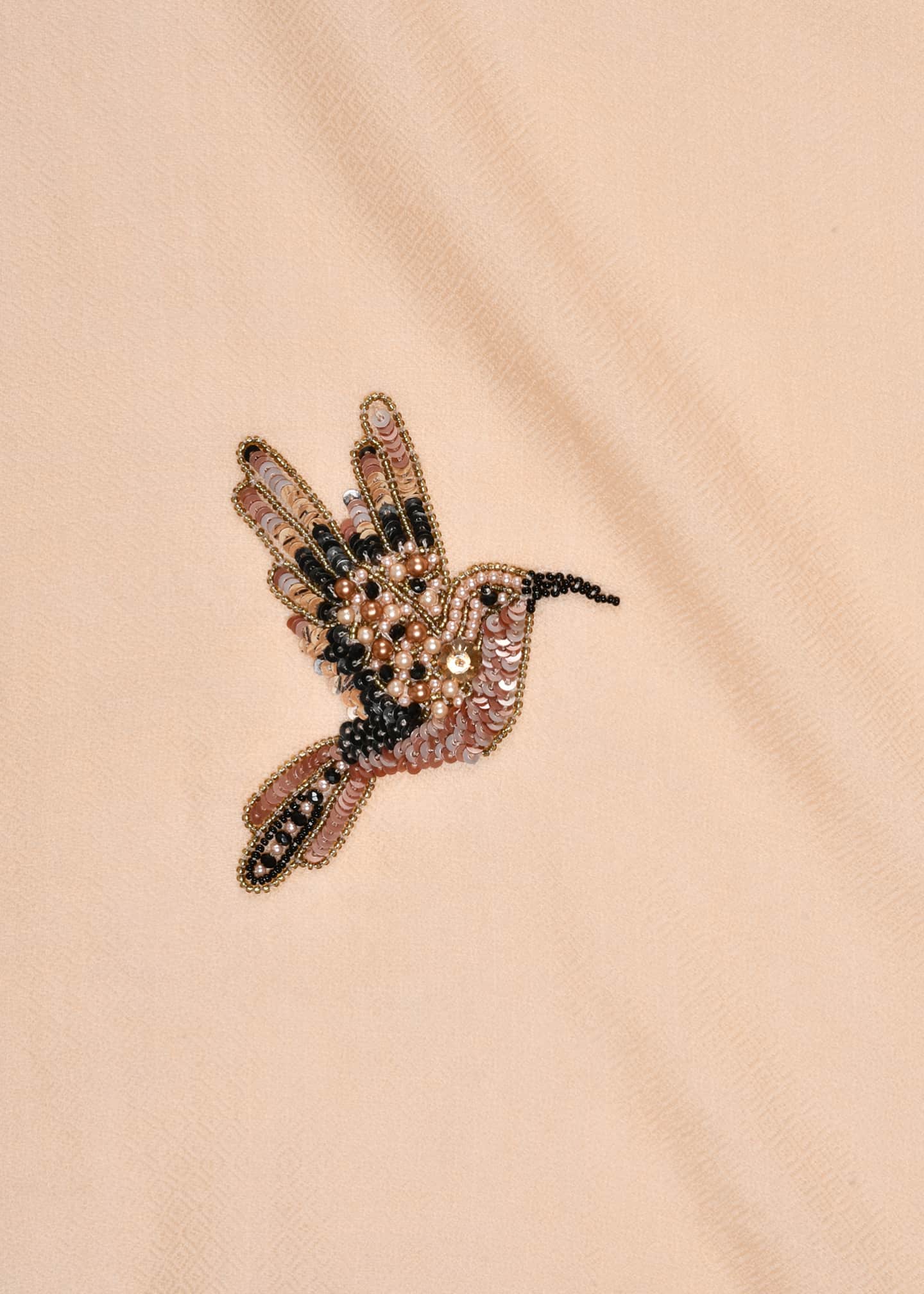 Janavi India Bird Sequined Merino Wool Scarf Image 2 of 2