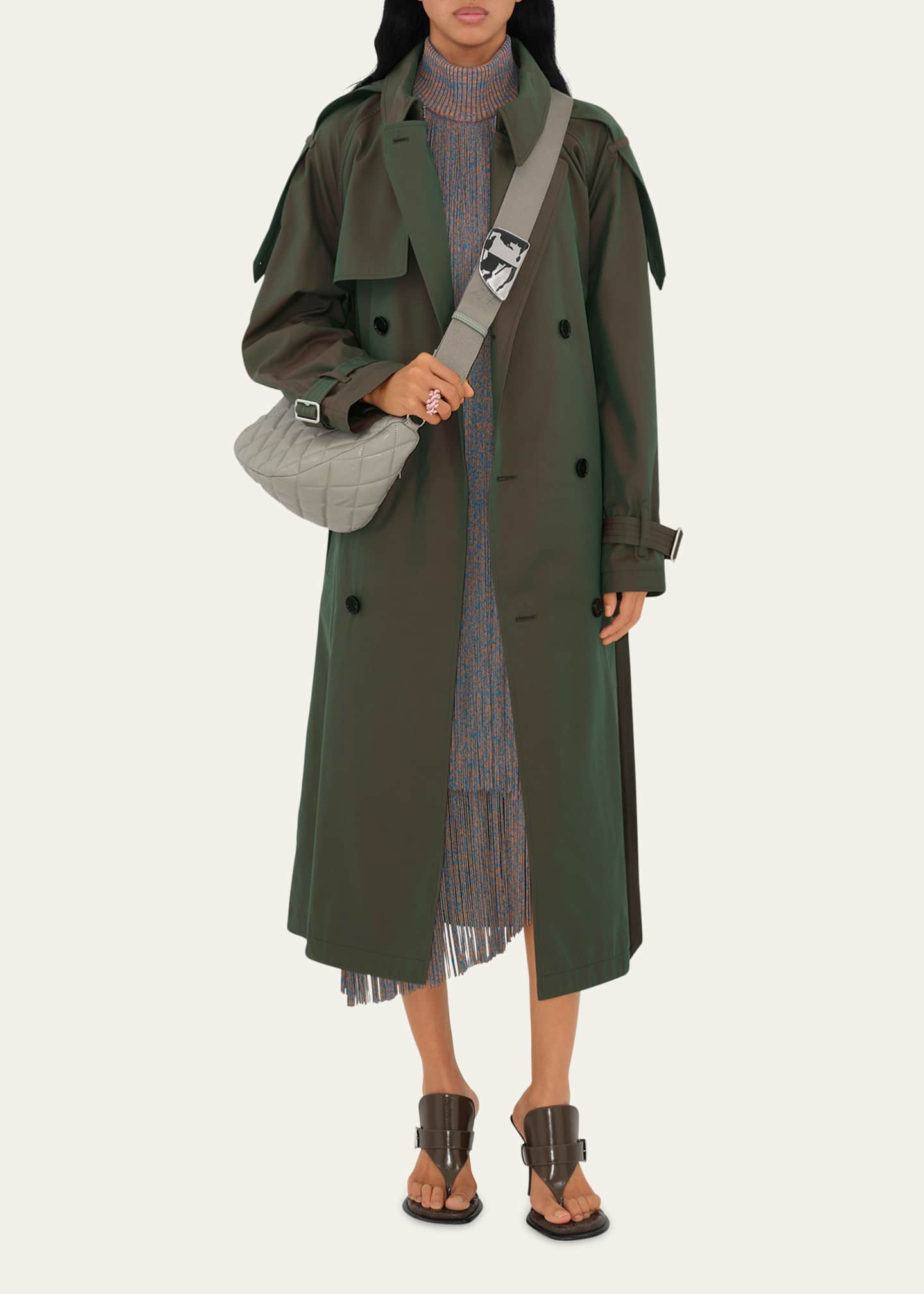 Iridescent new arrivals trench coat