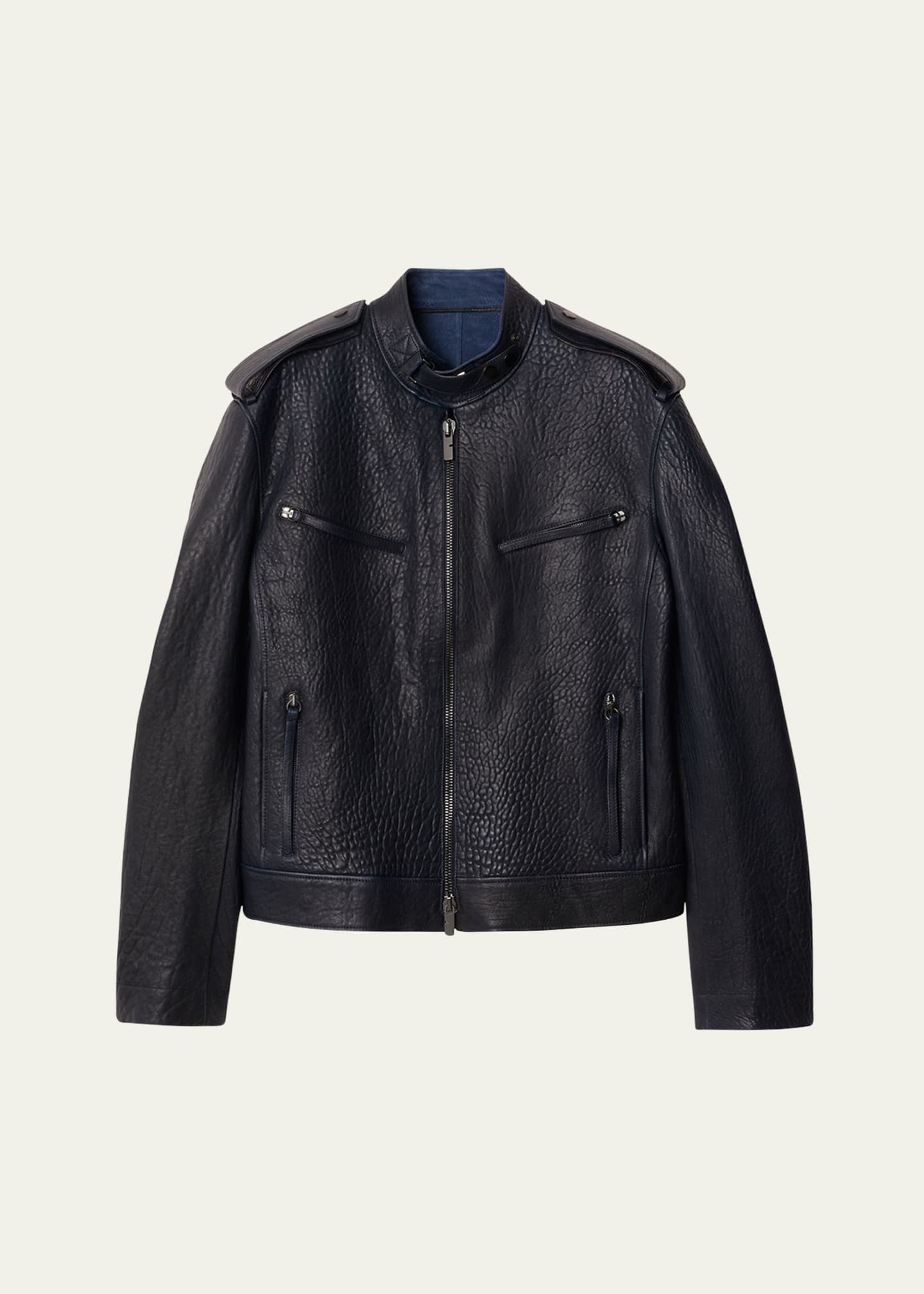 Burberry Leather Moto Jacket Bergdorf Goodman