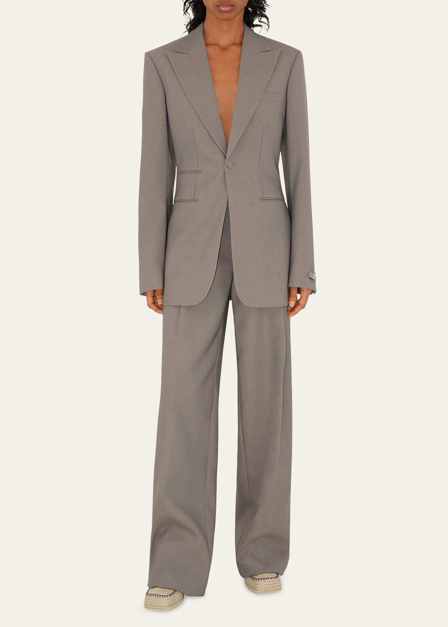 Burberry Single-Breasted Wool Blazer Jacket Image 2 of 5