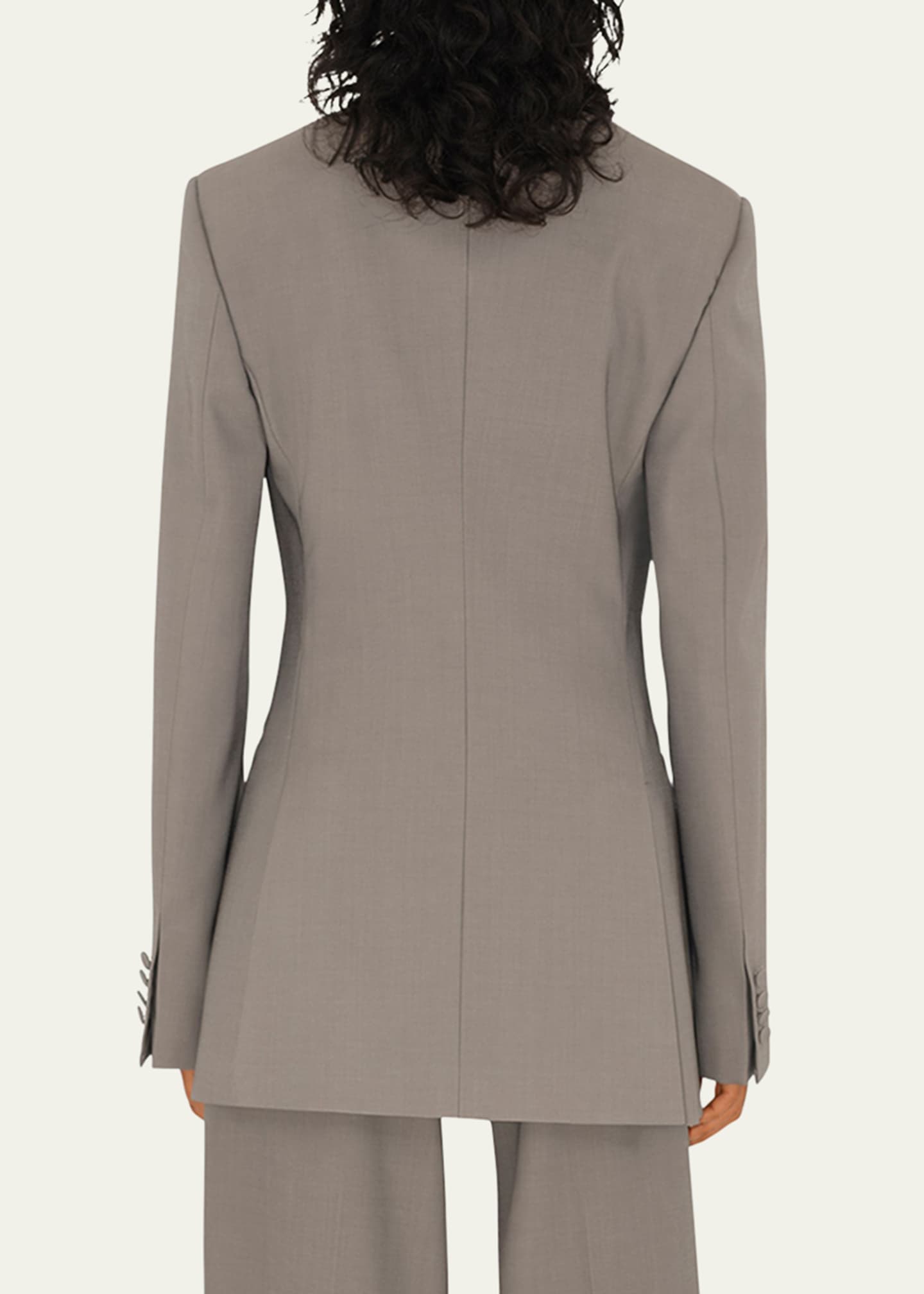 Burberry Single-Breasted Wool Blazer Jacket Image 3 of 5