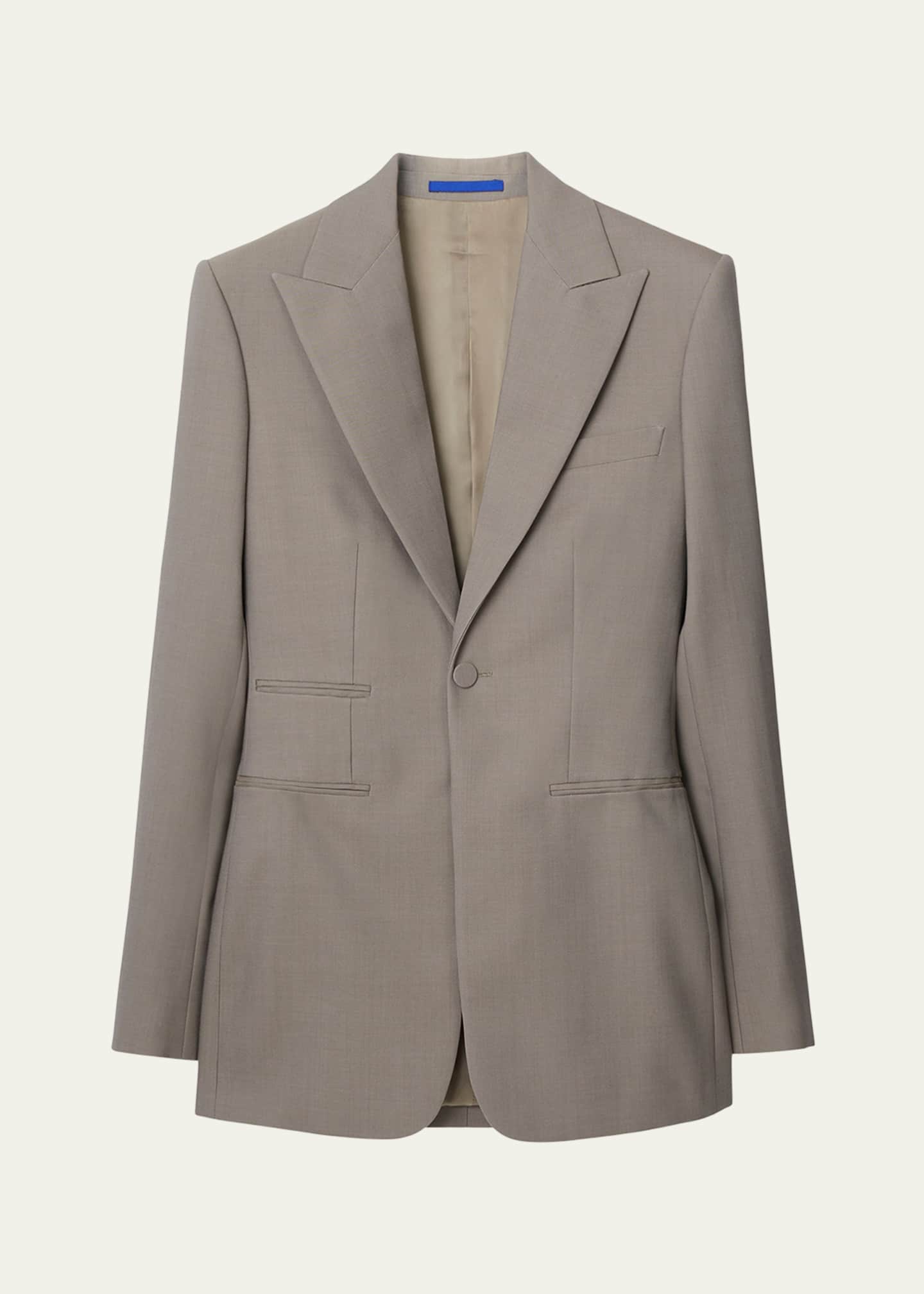 Burberry Single-Breasted Wool Blazer Jacket Image 1 of 5
