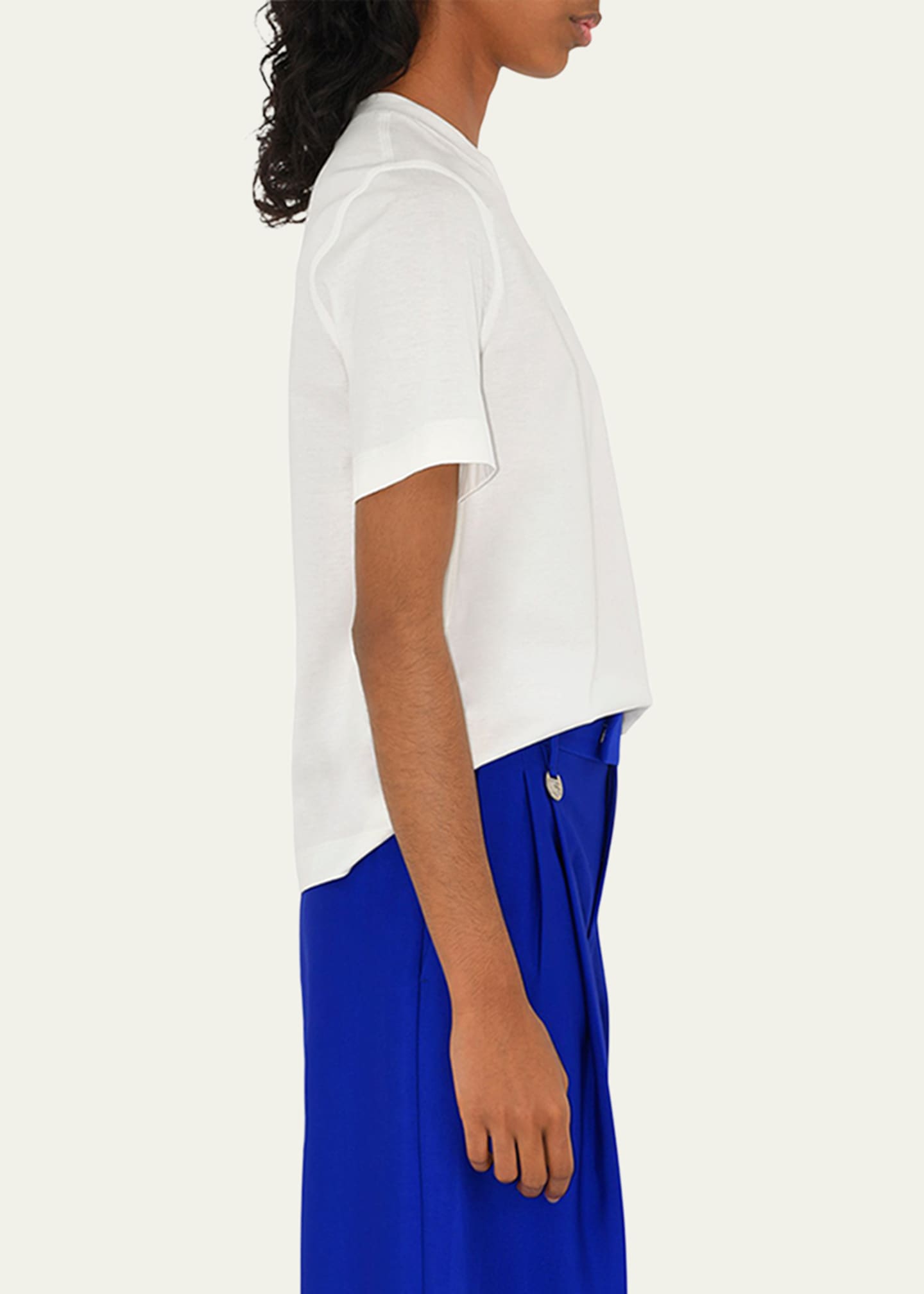 Burberry EKD Embroidered Tee, White Image 4 of 5