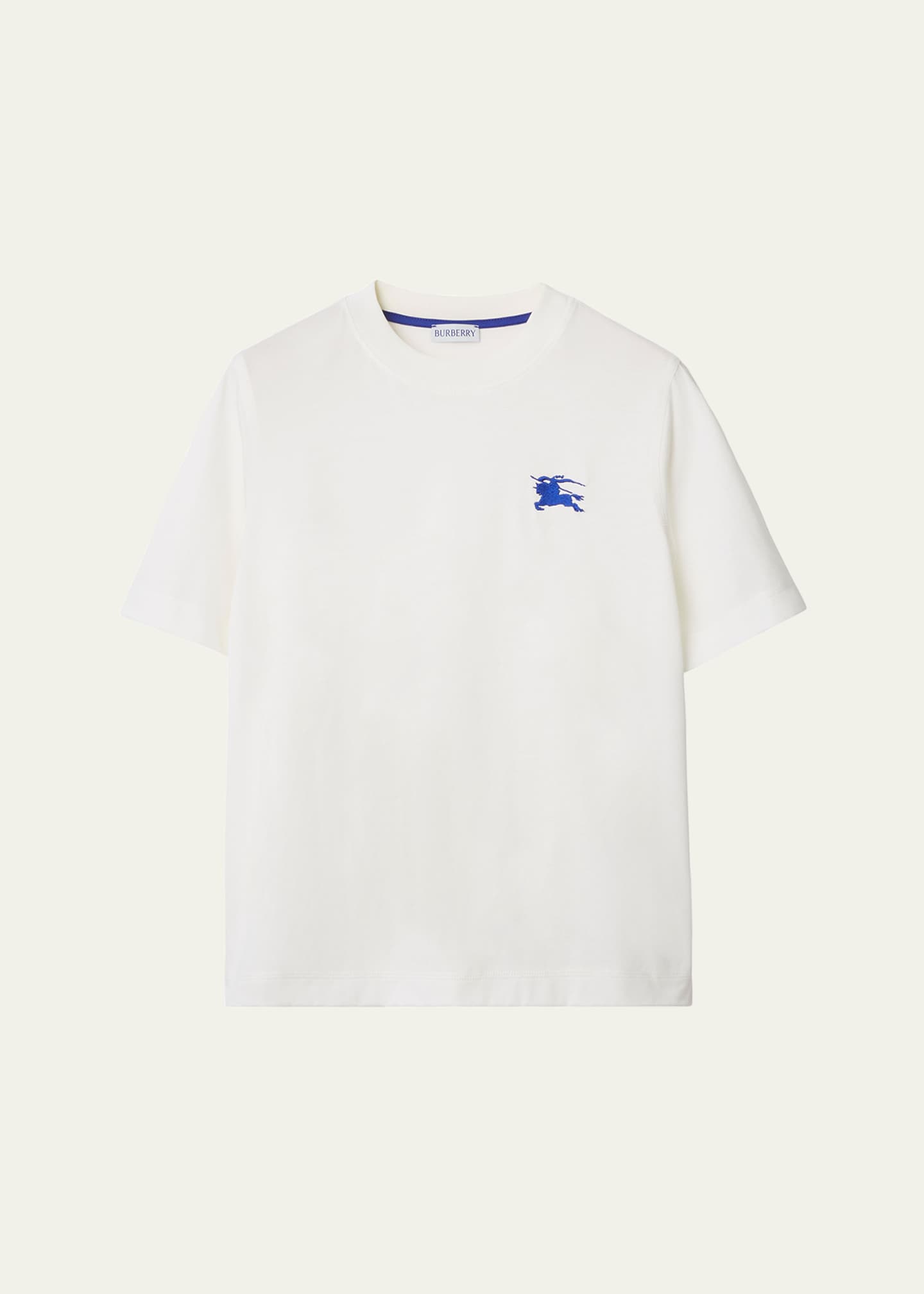Burberry EKD Embroidered Tee, White Image 1 of 5