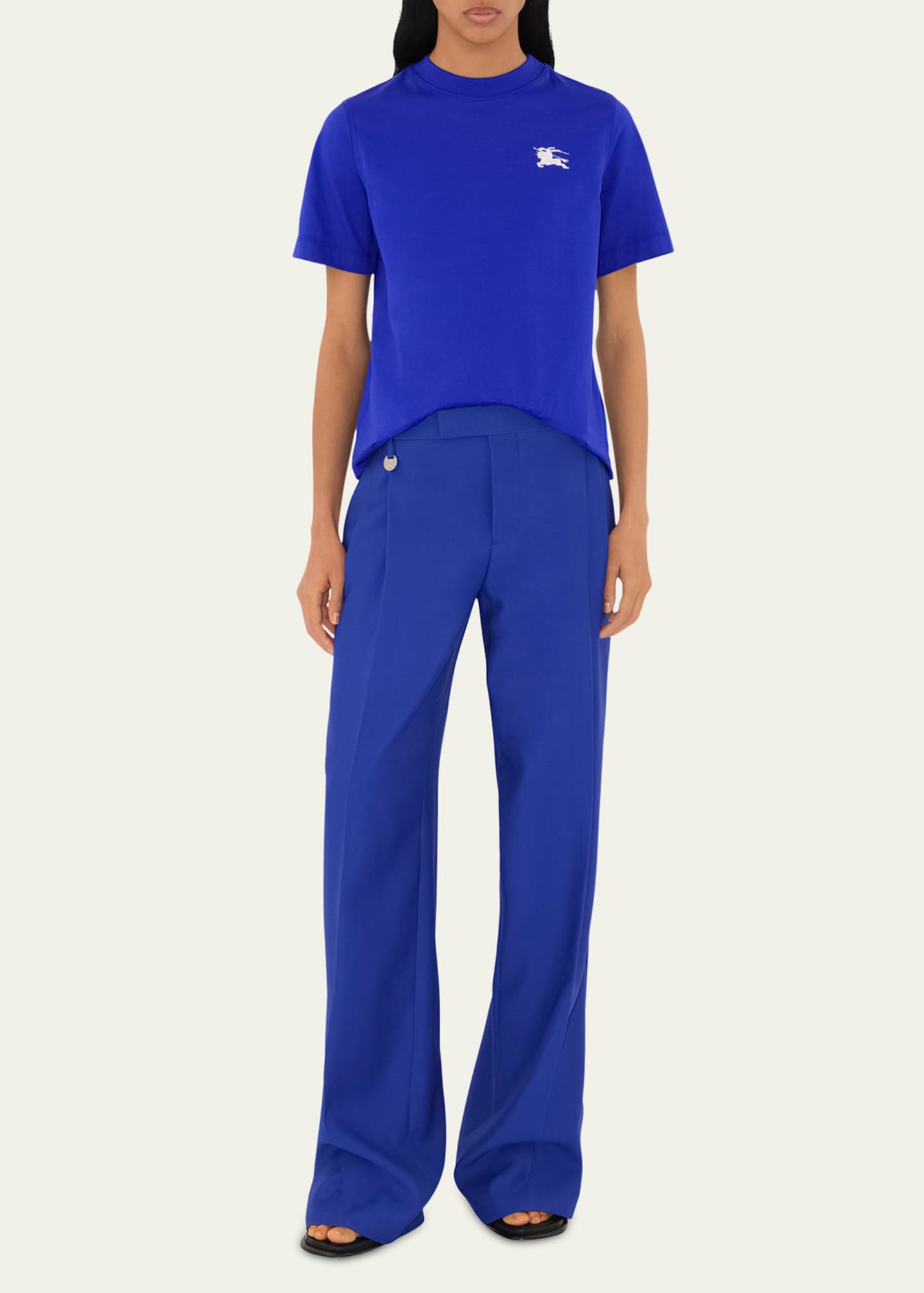Burberry EKD Embroidered Tee, Blue Image 2 of 5