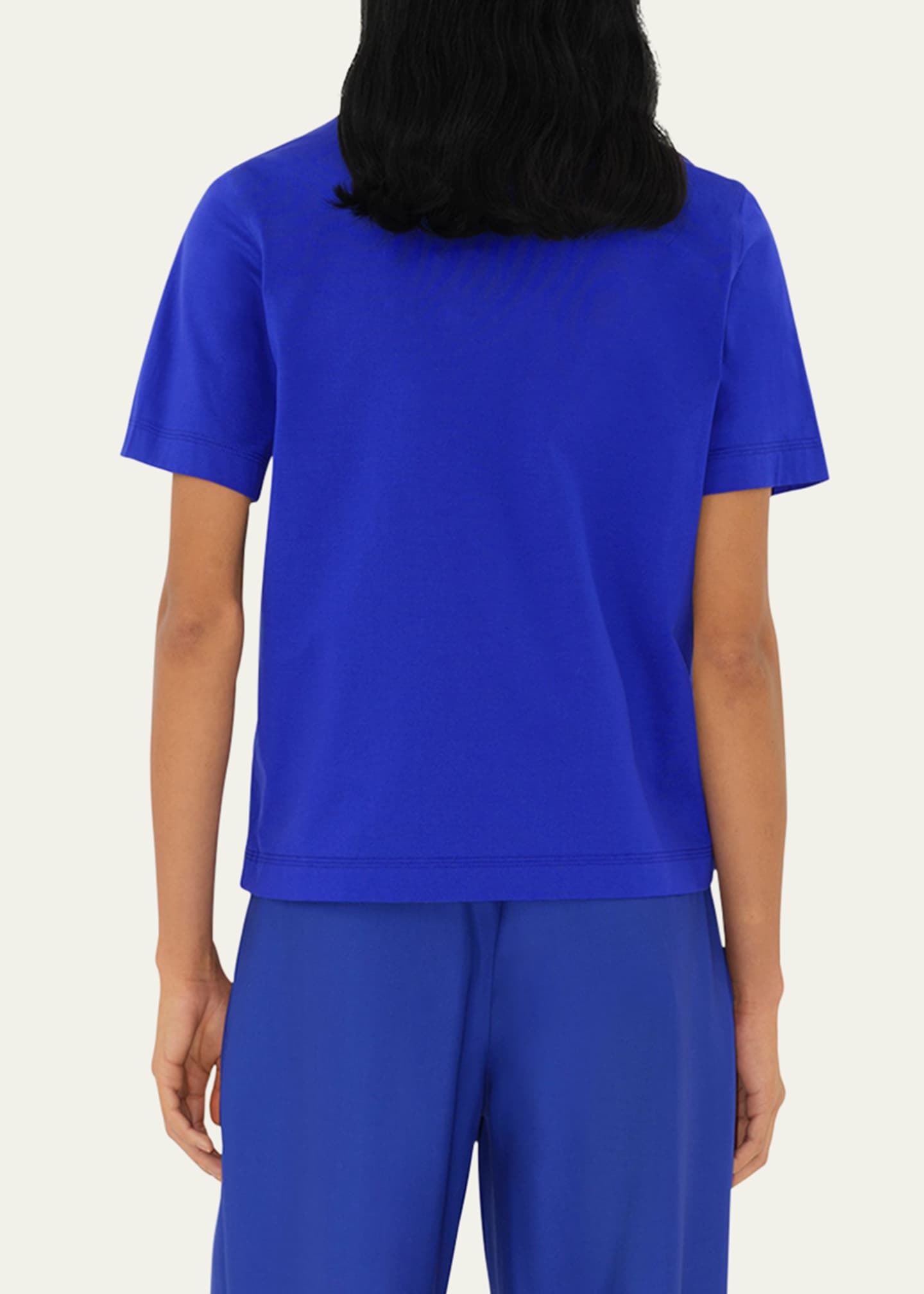 Burberry EKD Embroidered Tee, Blue Image 3 of 5