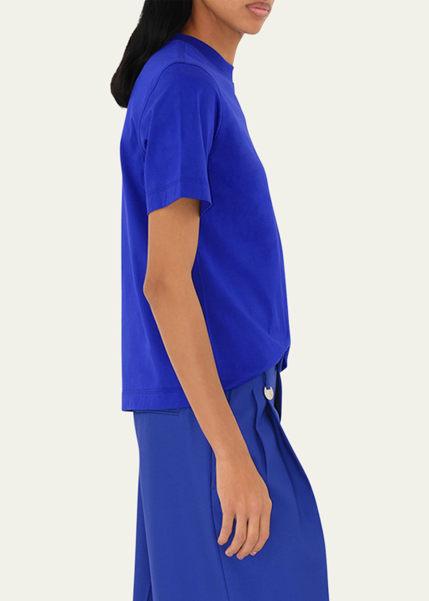 Burberry EKD Embroidered Tee, Blue Image 4 of 5
