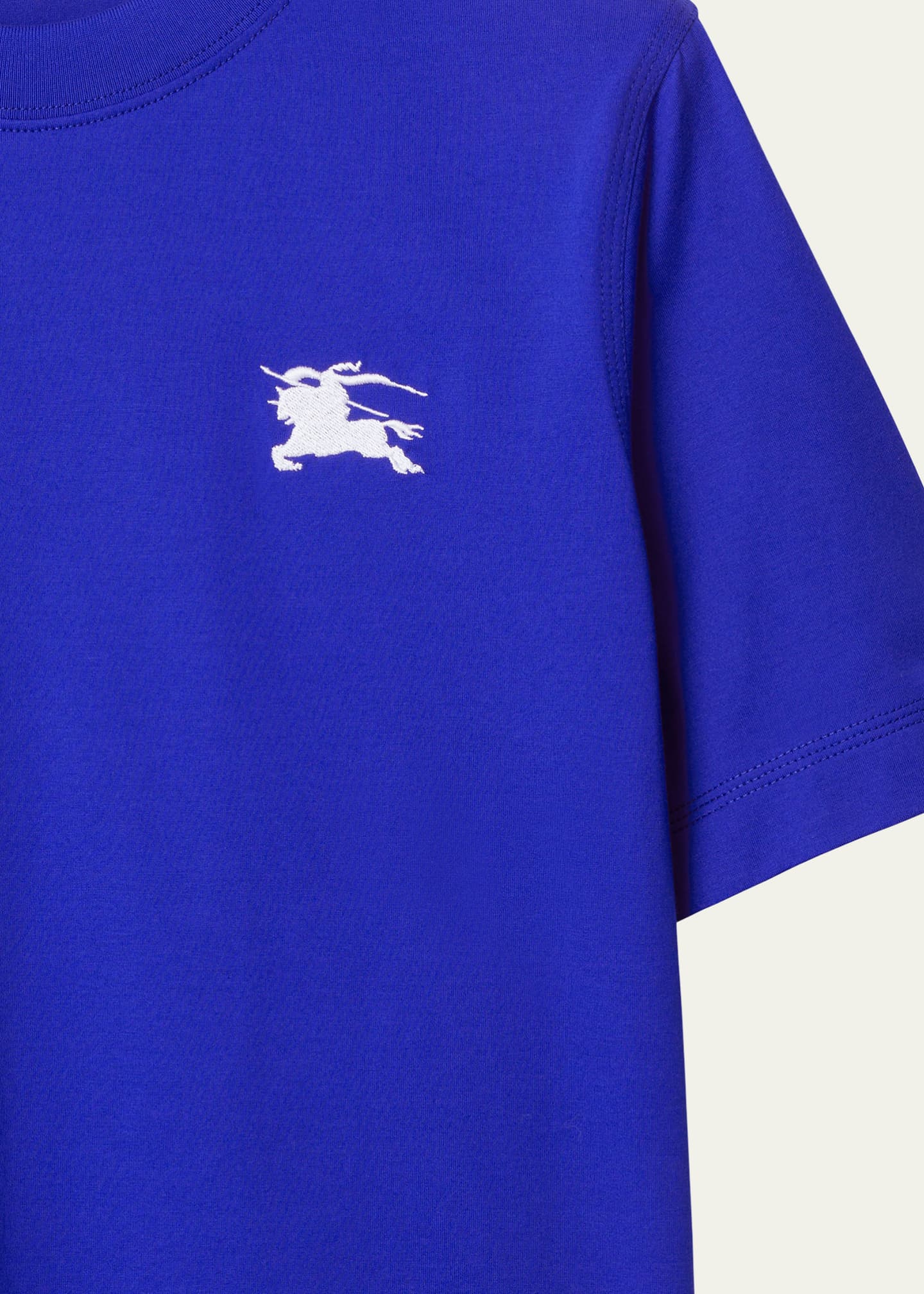 Burberry EKD Embroidered Tee, Blue Image 5 of 5