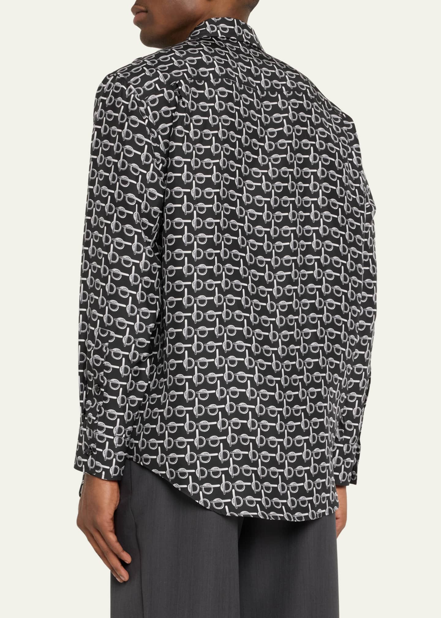 Black burberry dress shirt sales