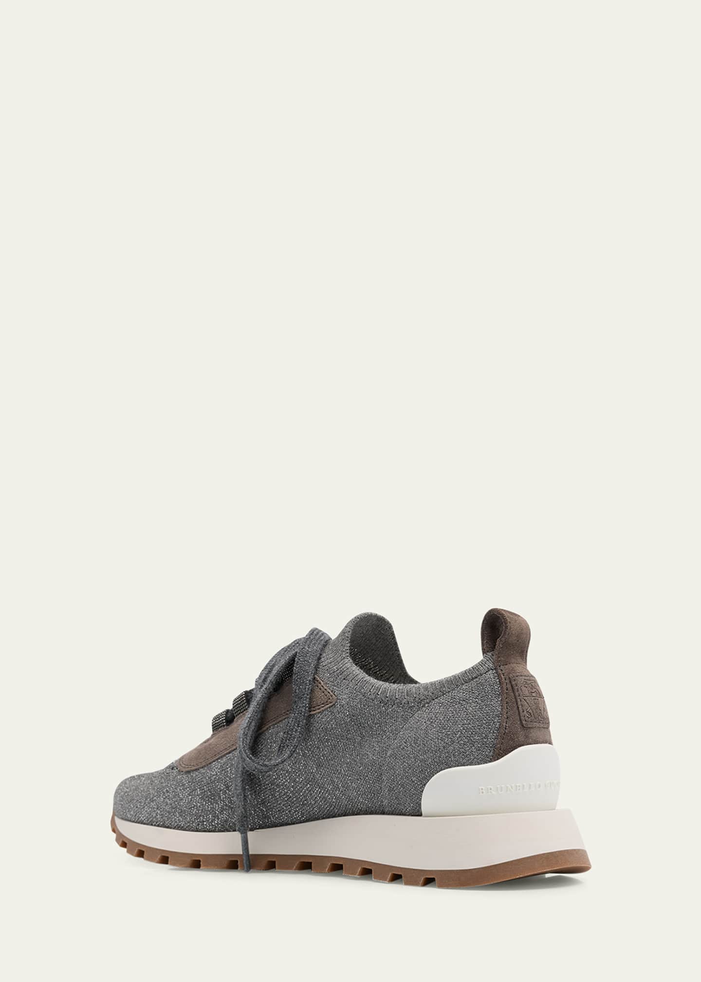 Brunello Cucinelli Knit Monili Runner Sneakers Image 2 of 3