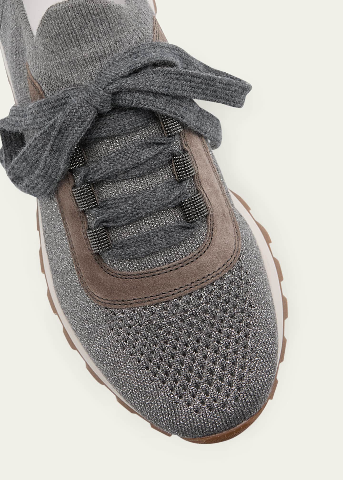 Brunello Cucinelli Knit Monili Runner Sneakers Image 3 of 3