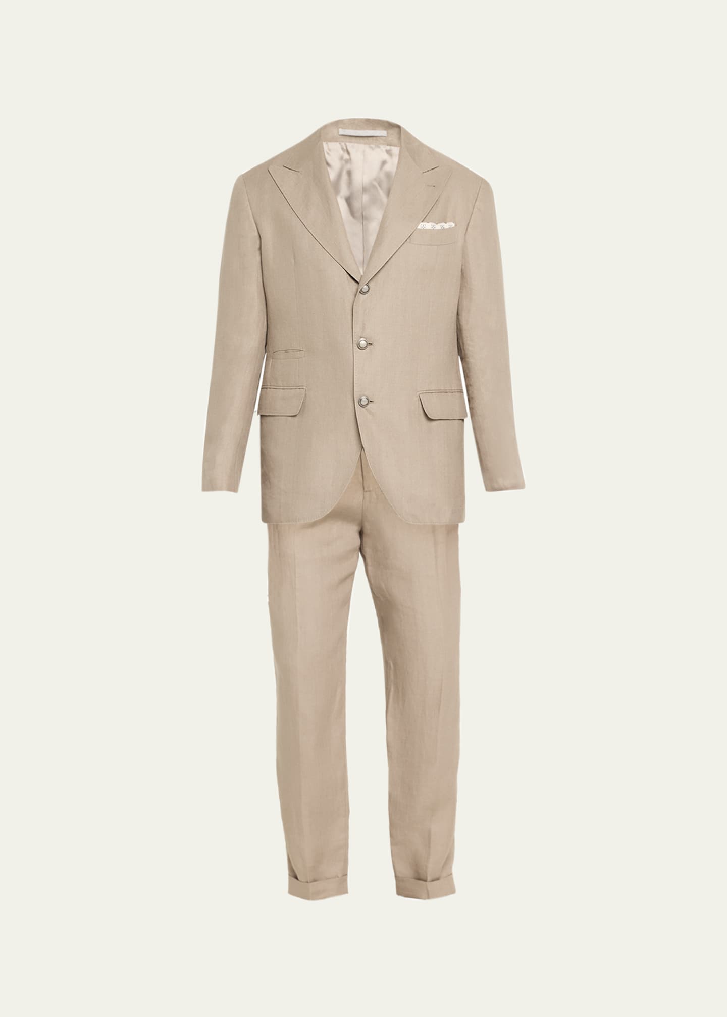 Brunello Cucinelli Gray Silk Two-Piece Suit main image 0