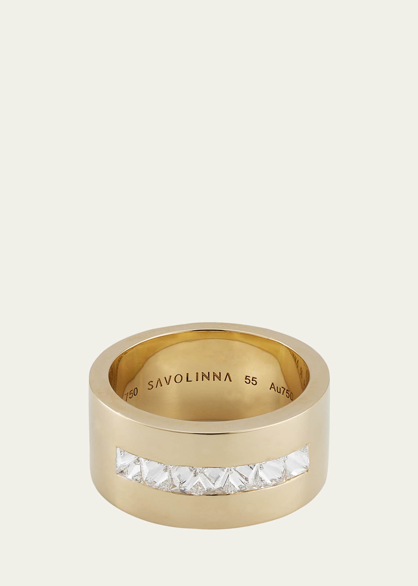 Savolinna Be Spiked Diamond Row Stack Band Ring Image 1 of 4
