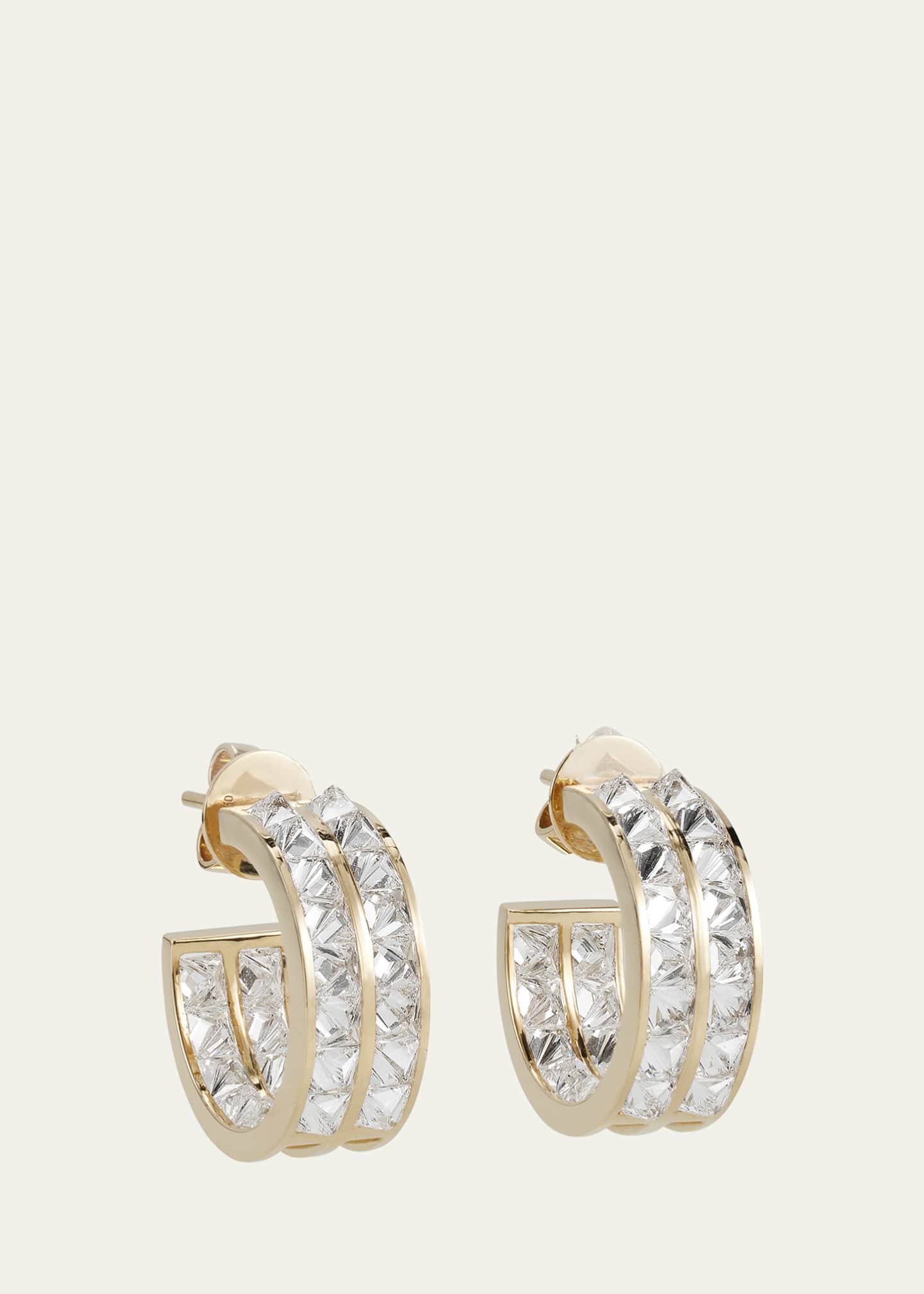 Savolinna Be Spiked Double Row Diamond Hoop Earrings Image 1 of 4