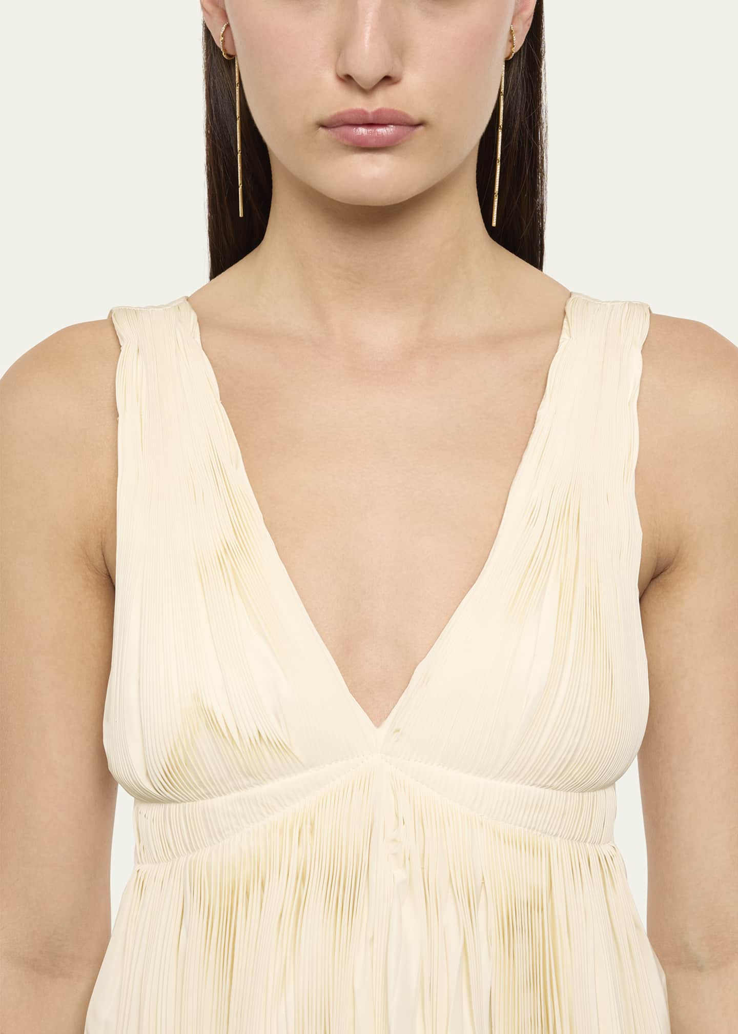Savolinna Linette Diamond Linear Huggie Earrings Image 2 of 4