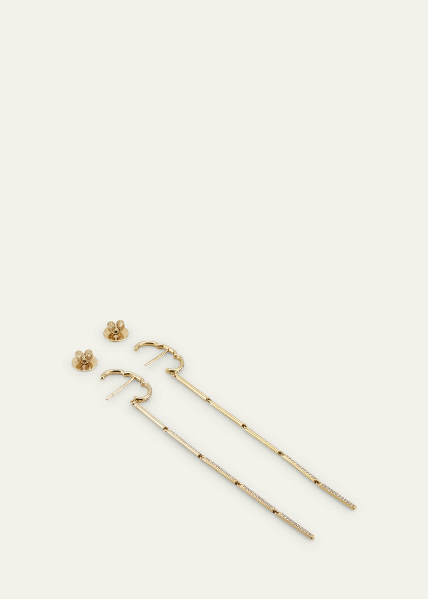 Savolinna Linette Diamond Linear Huggie Earrings Image 4 of 4