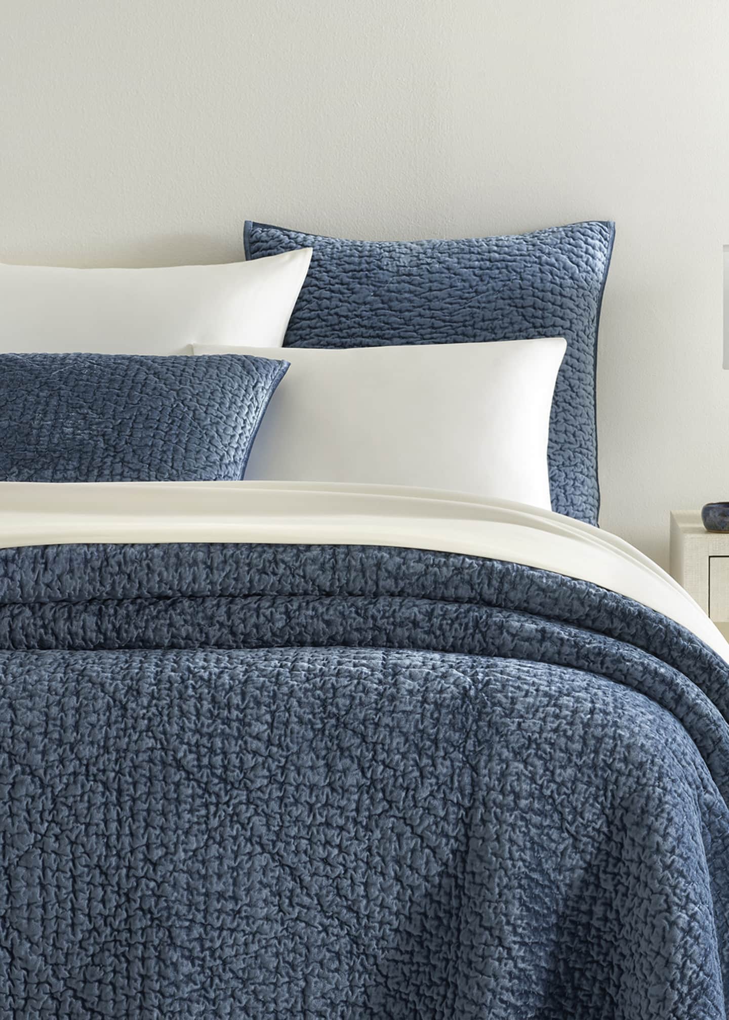 Pine Cone Hill Parisienne Velvet King Quilt, Slate Image 2 of 2