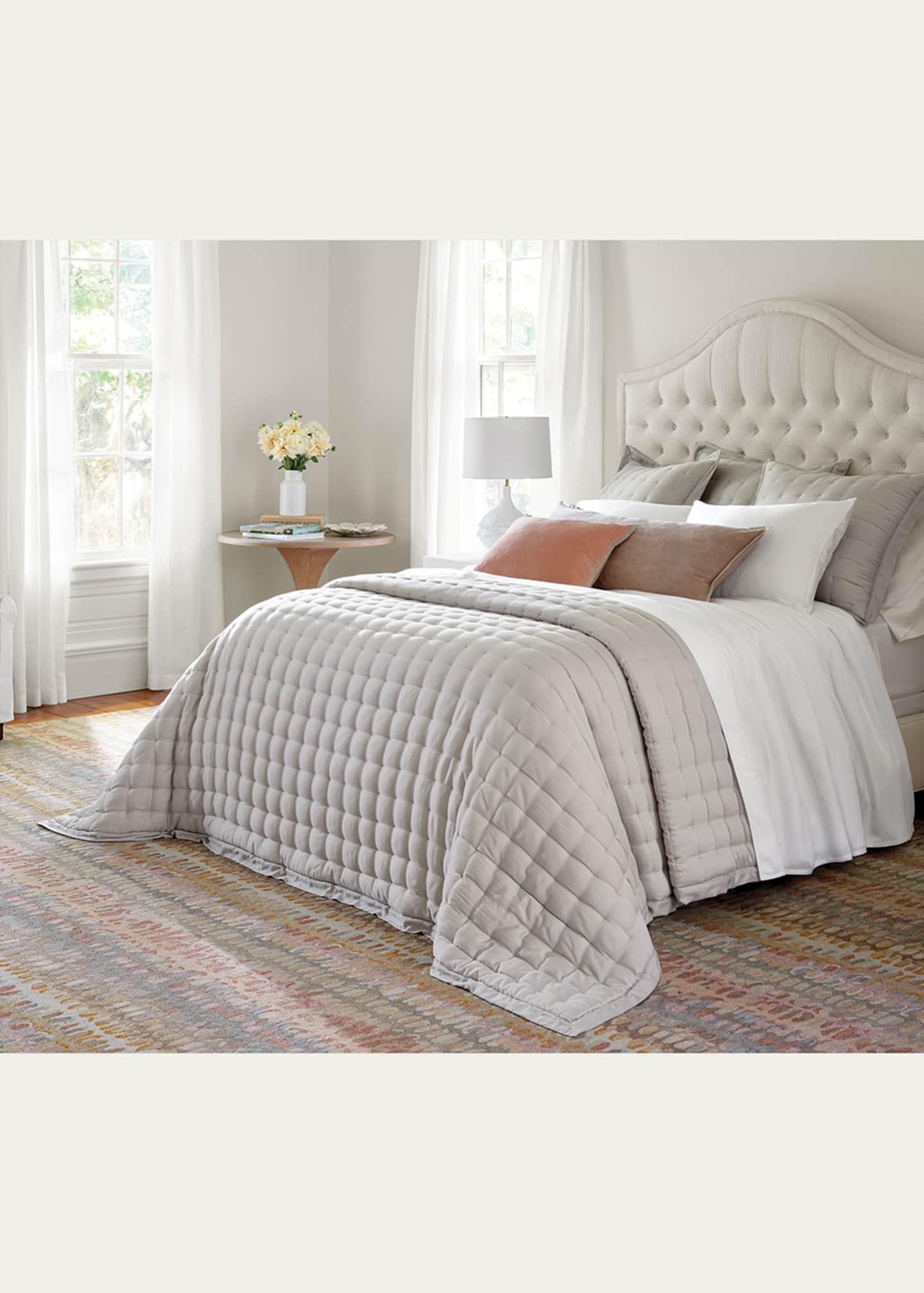 Pine Cone Hill Puff Tencel King Quilt, Gray Image 3 of 3