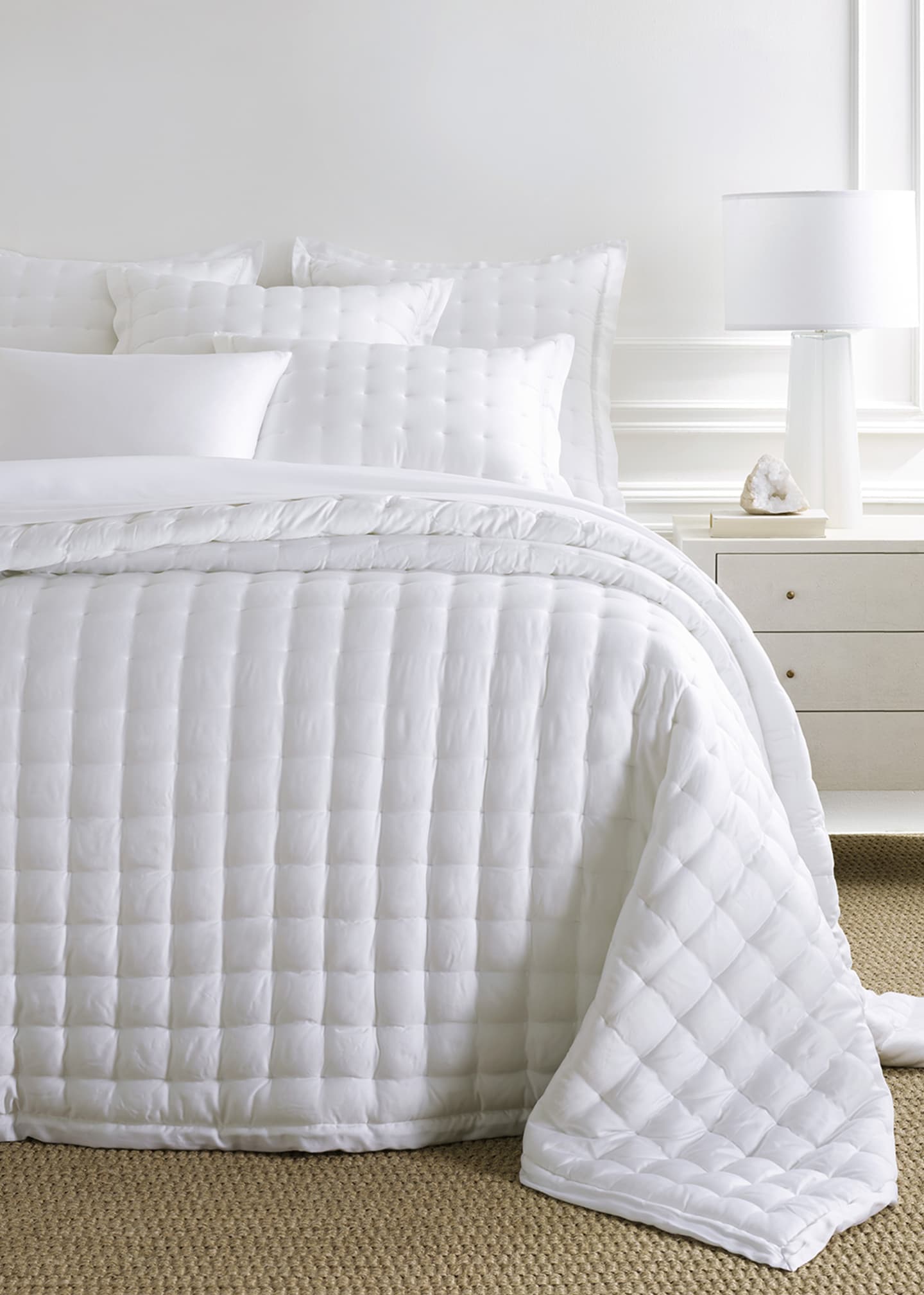 Pine Cone Hill Puff Tencel King Quilt, White Image 2 of 2