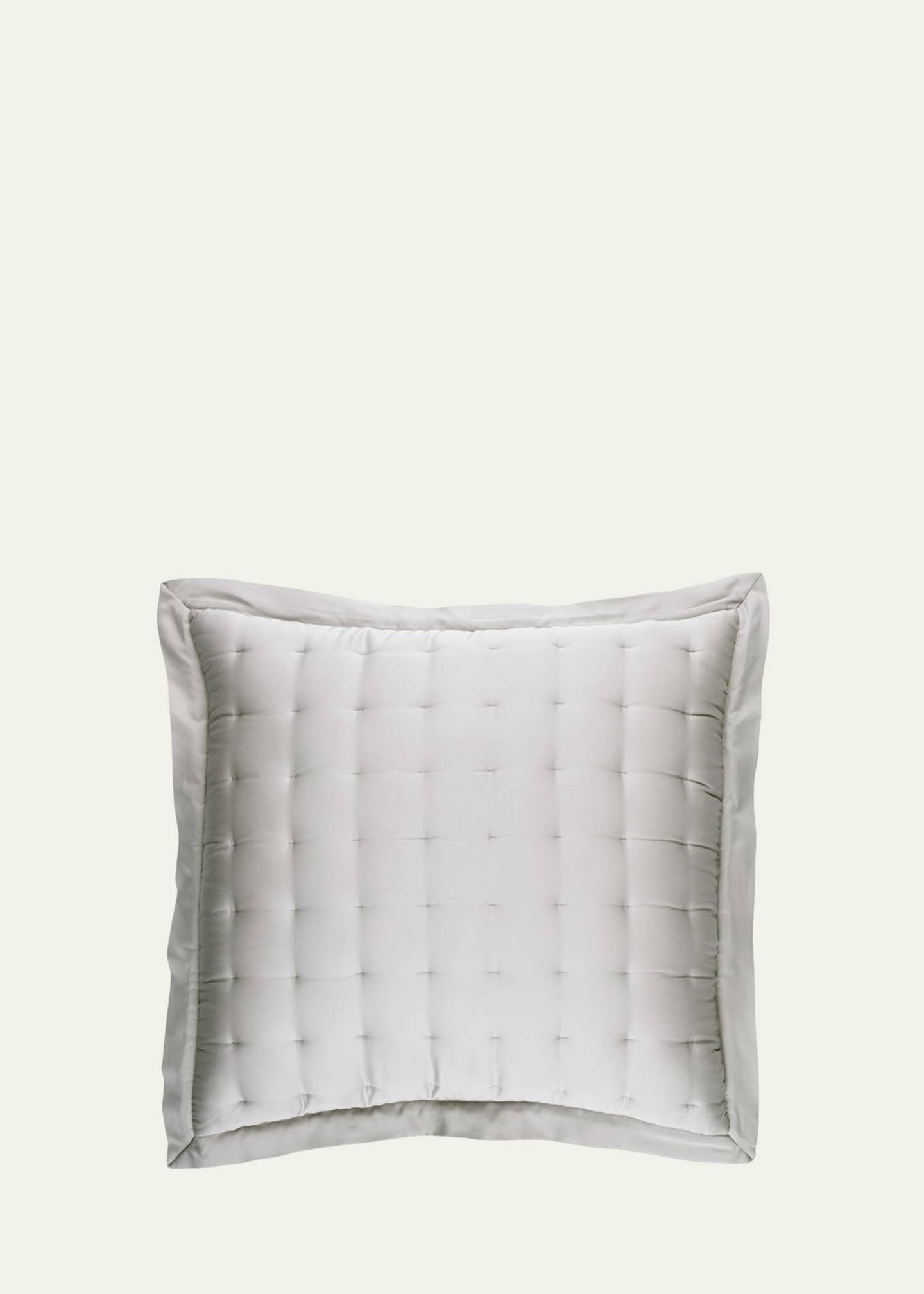 Pine Cone Hill Puff Tencel Euro Sham, Gray Bergdorf Goodman