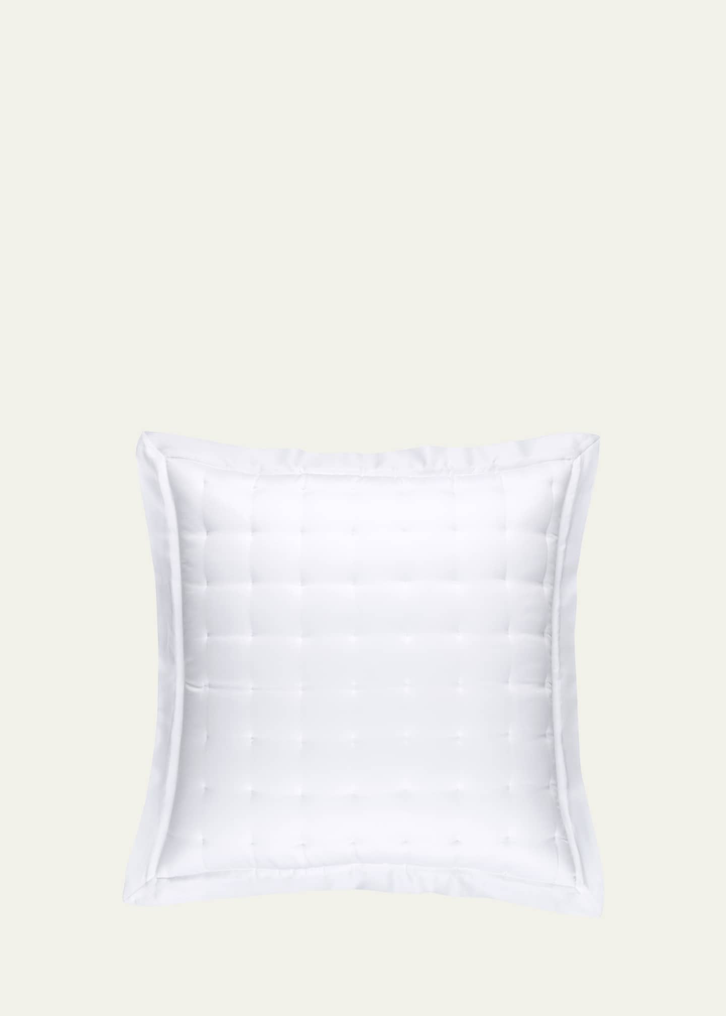 Pine Cone Hill Puff Tencel Euro Sham, White