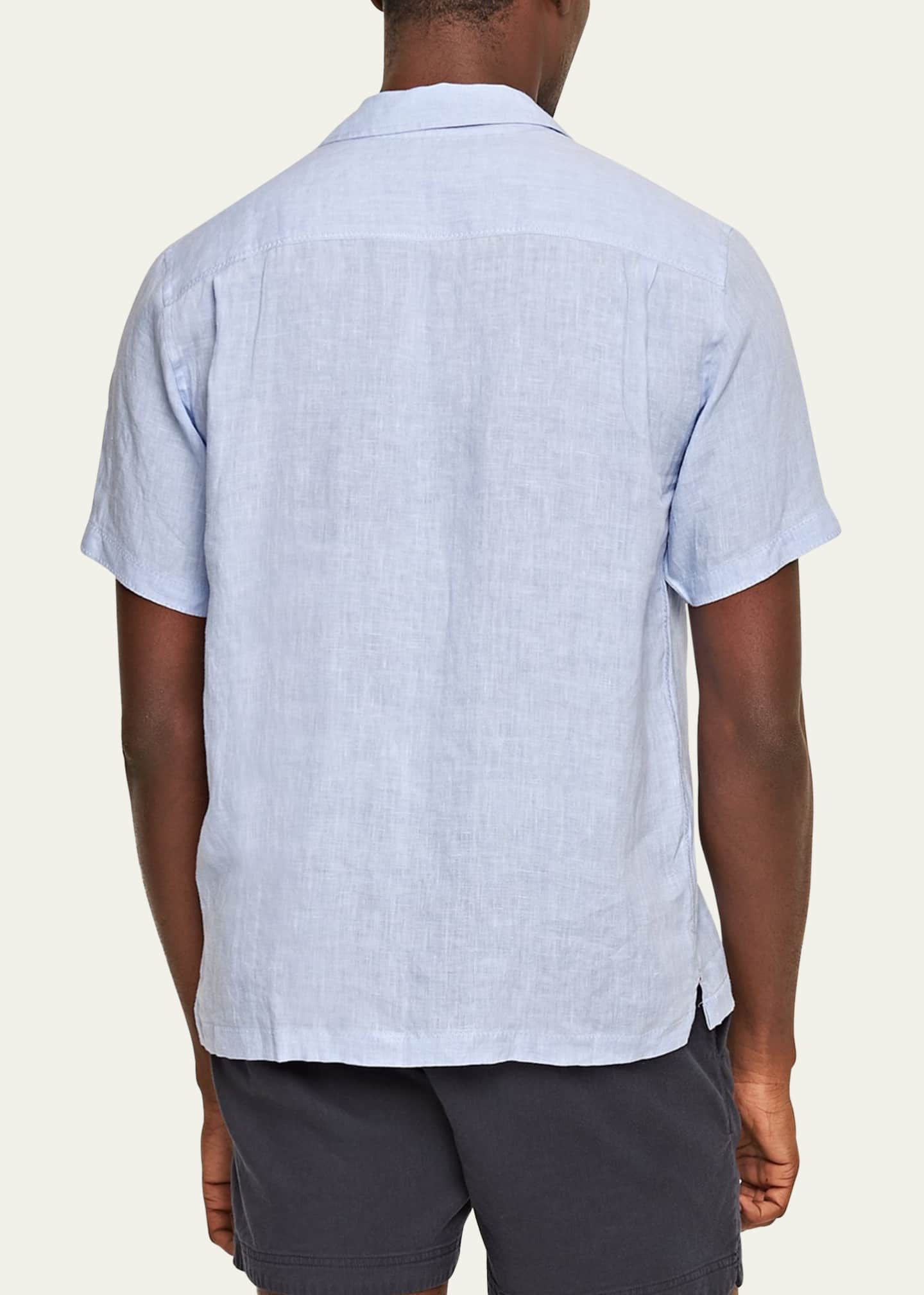 Orlebar Brown Men's Maitan Linen Button-Down Shirt Image 3 of 4