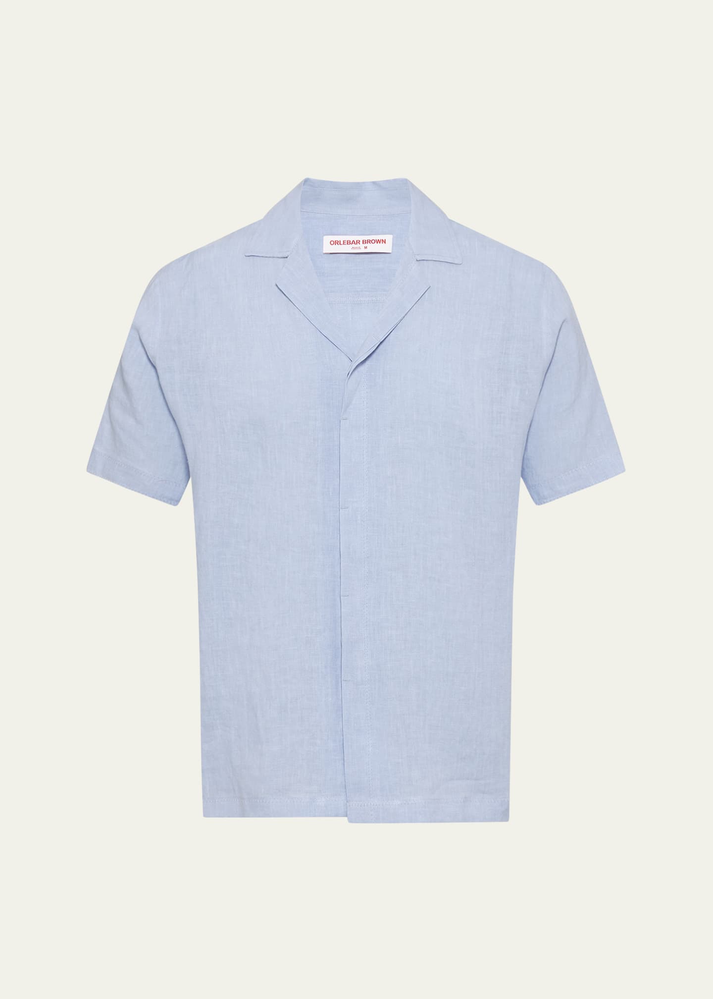 Orlebar Brown Men's Maitan Linen Button-Down Shirt Image 1 of 4