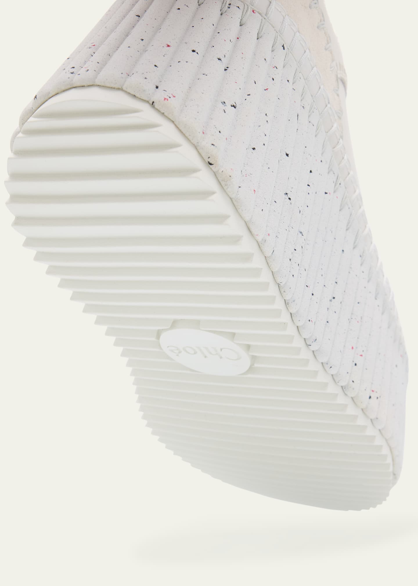 Chloe Platform Speckled Mix Leather Sneakers Image 5 of 6