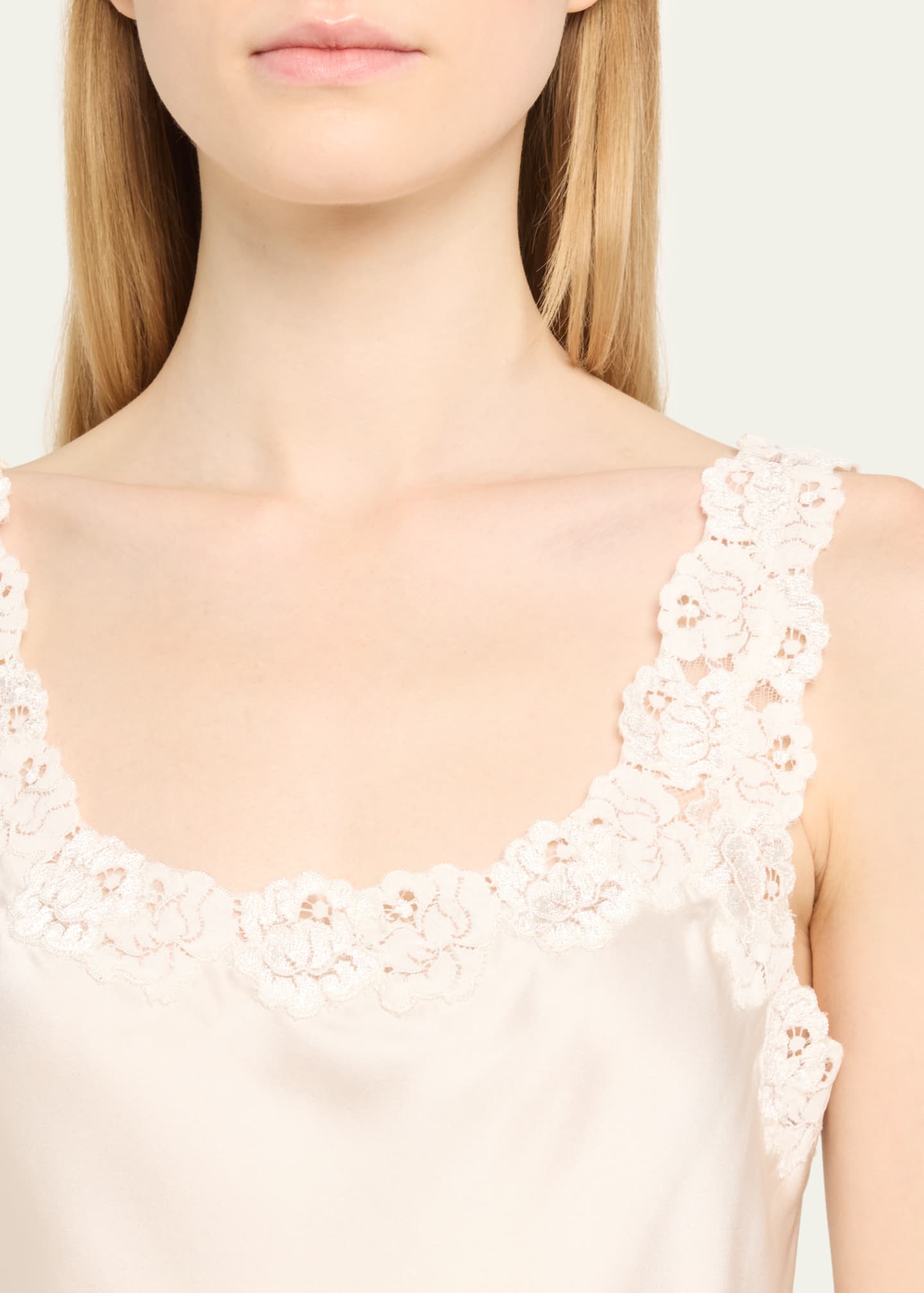Josie Natori Rose Parfait Lace-Trim Cami Image 4 of 4