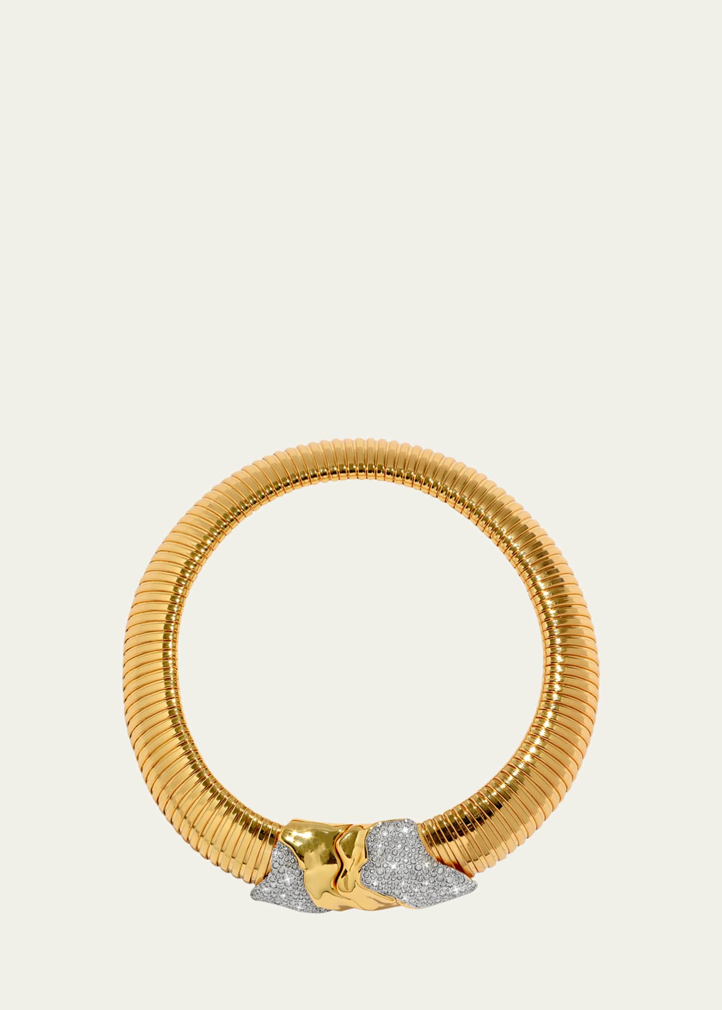 Alexis Bittar Solanales Gold Tubogas Collar Necklace Image 1 of 2