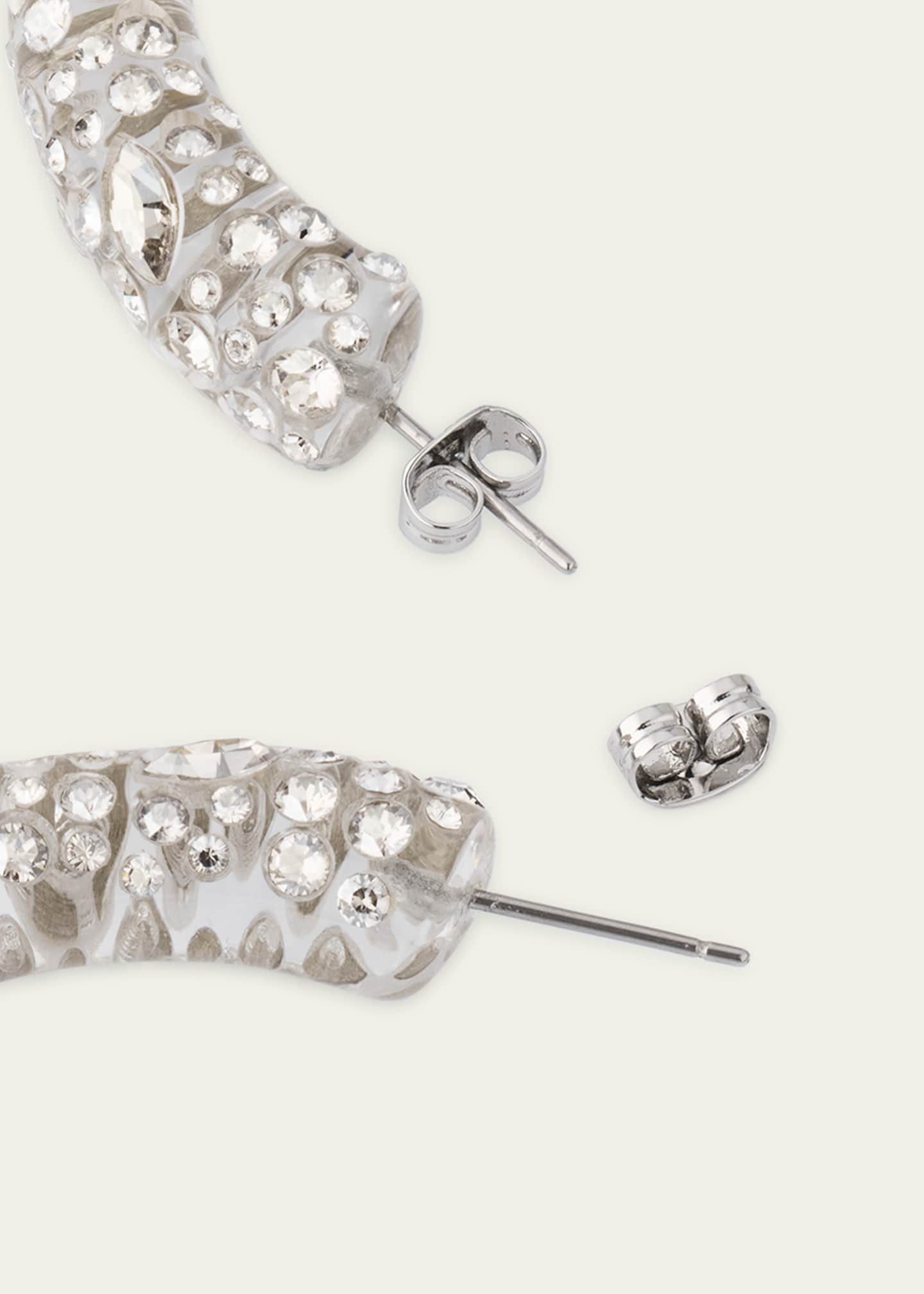Alexis Bittar Confetti Crystal Lucite Hoop Earrings Image 4 of 4