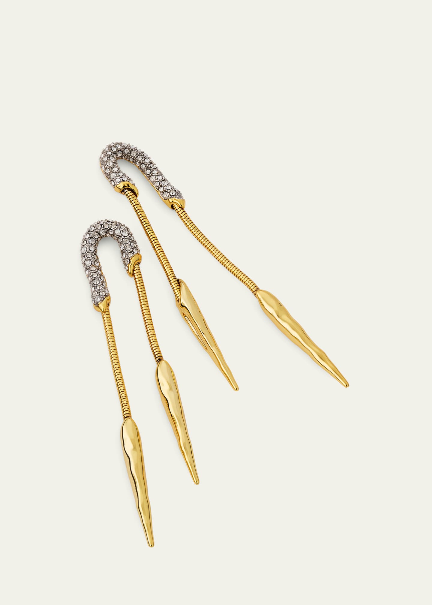 Alexis Bittar Solanales Crystal Chained Spear Earrings Image 3 of 4