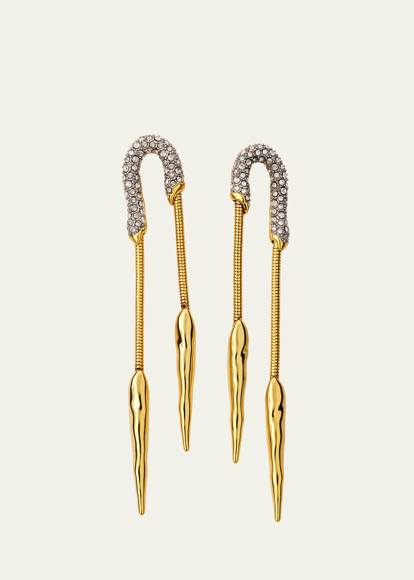 Alexis Bittar Solanales Crystal Chained Spear Earrings Image 1 of 4