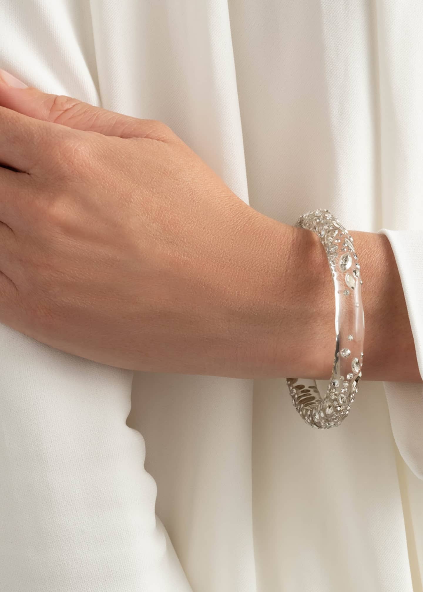 Alexis Bittar Confetti Crystal Lucite Skinny Hinge Bracelet Image 2 of 4