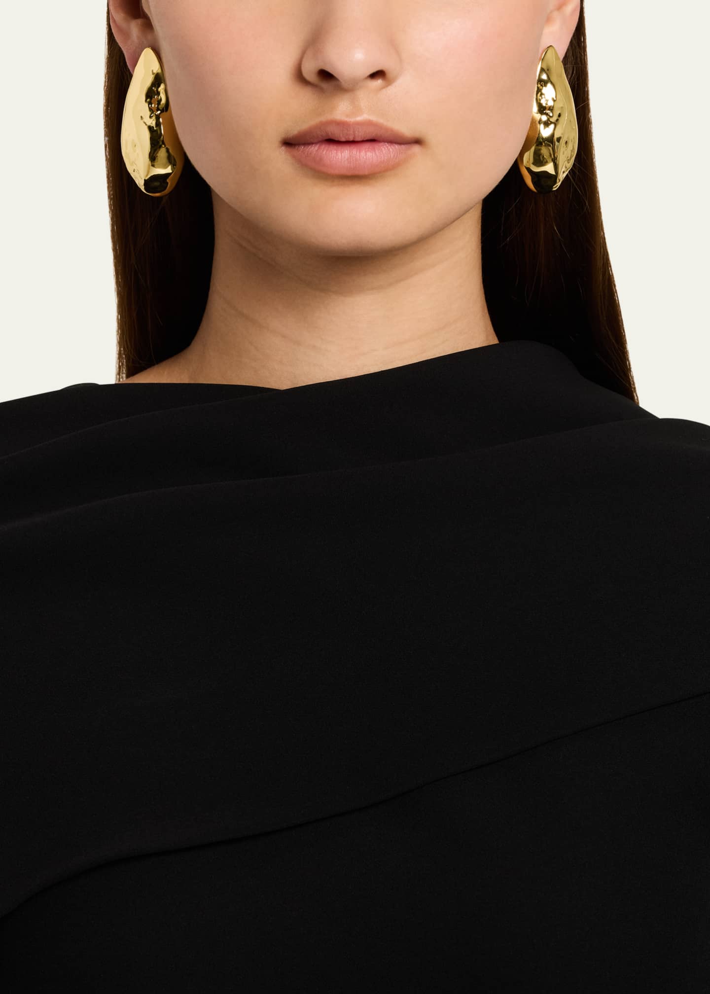 Alexis Bittar Molten Puffy Teardrop Post Earrings Image 2 of 4