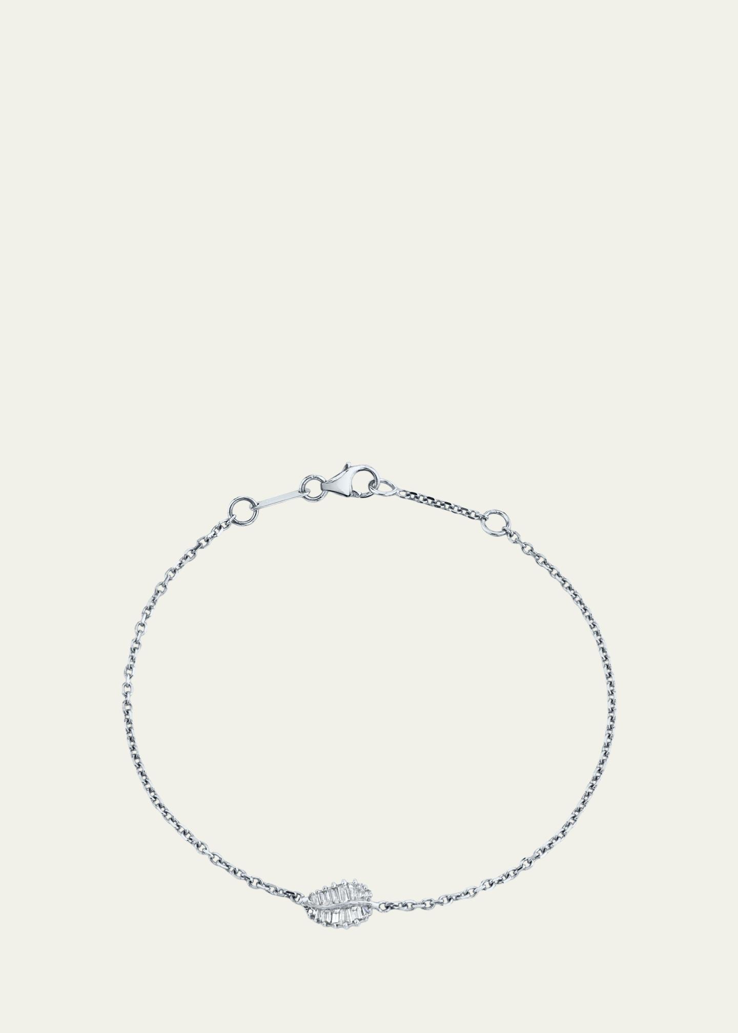 Anita Ko 18k White Gold Small Palm Leaf Bracelet, Women s, Bracelets