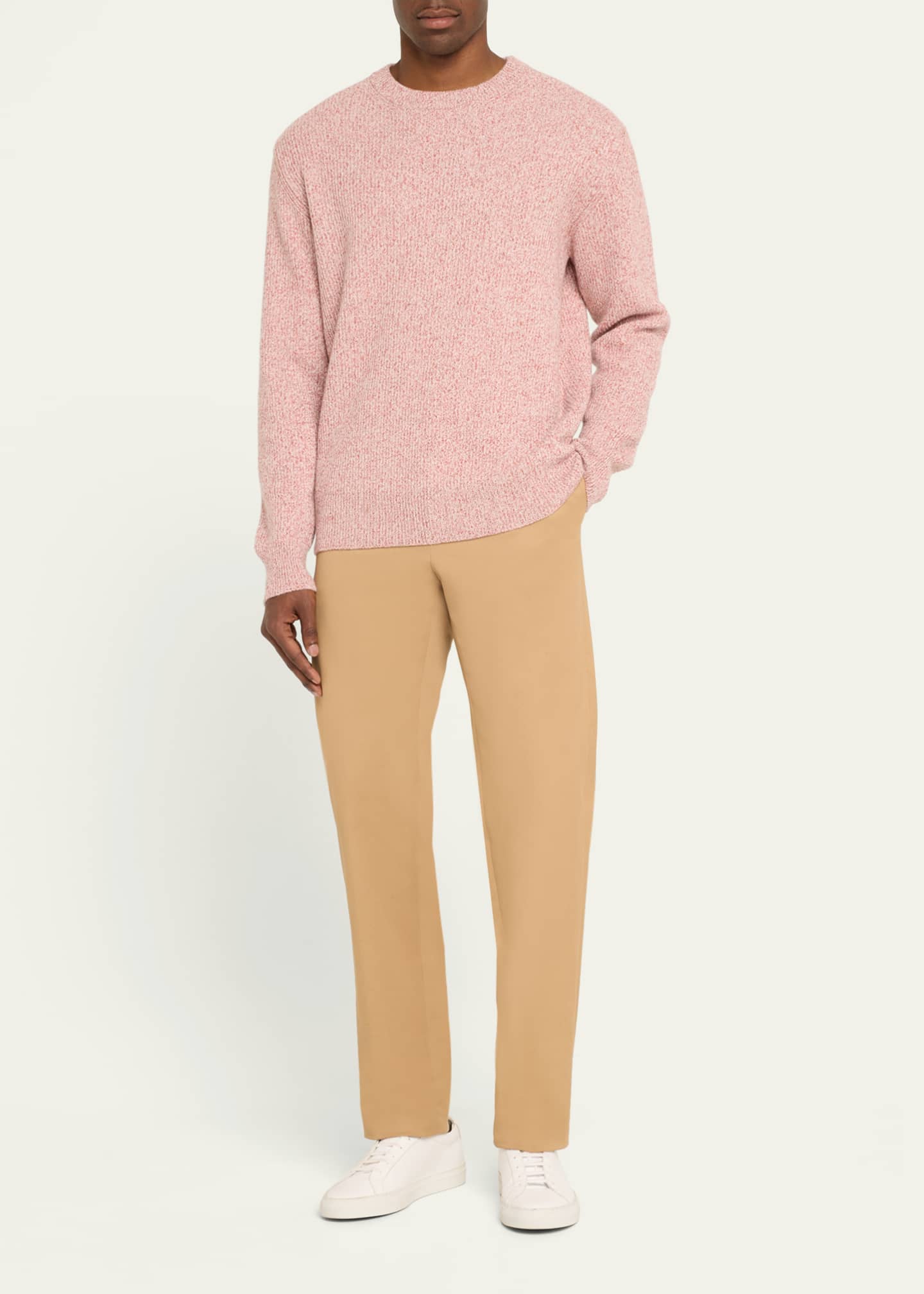 Bergdorf Goodman Men's Watercolor Twist Cashmere Crewneck Sweater Image 2 of 5