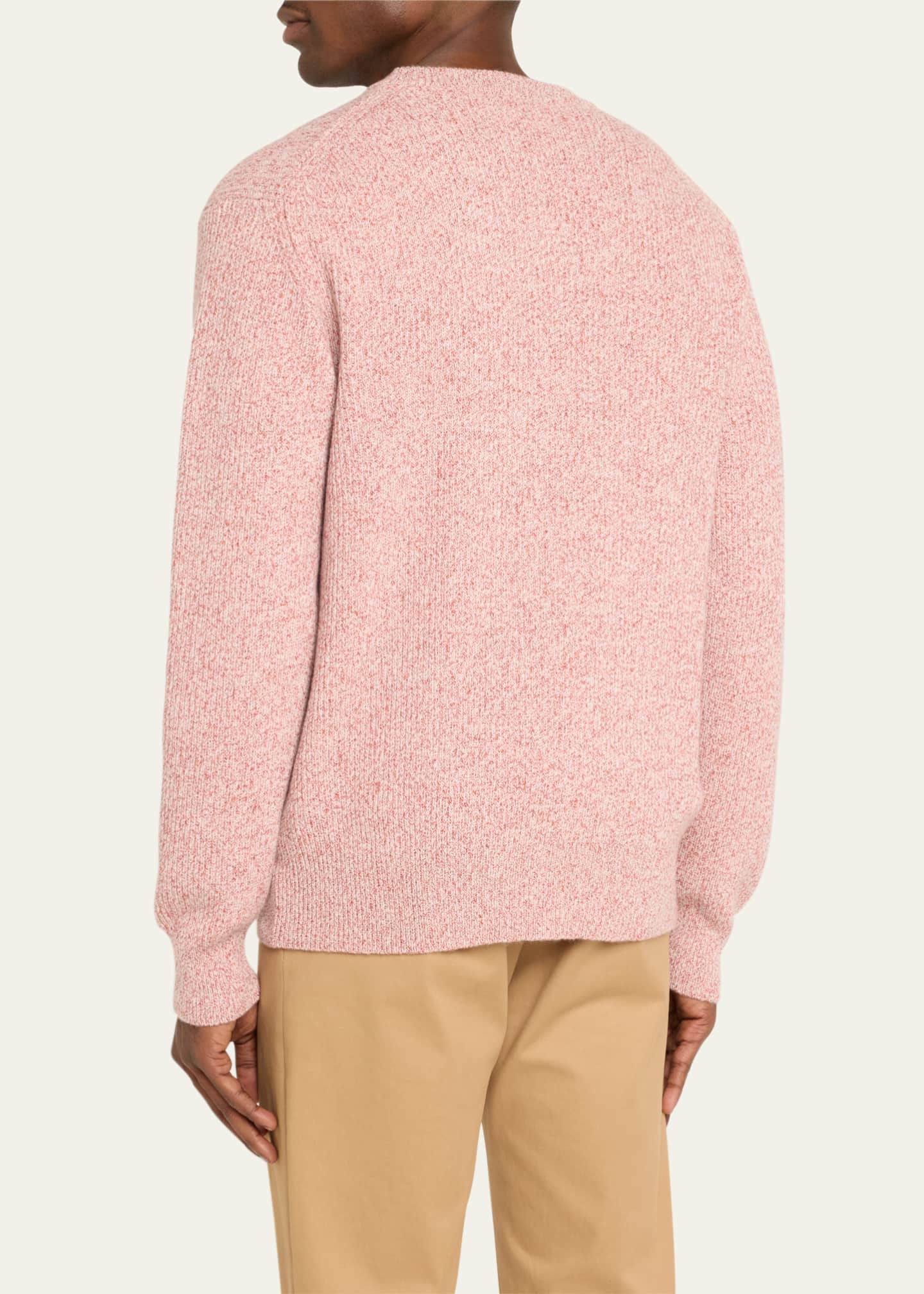 Bergdorf Goodman Men's Watercolor Twist Cashmere Crewneck Sweater Image 3 of 5
