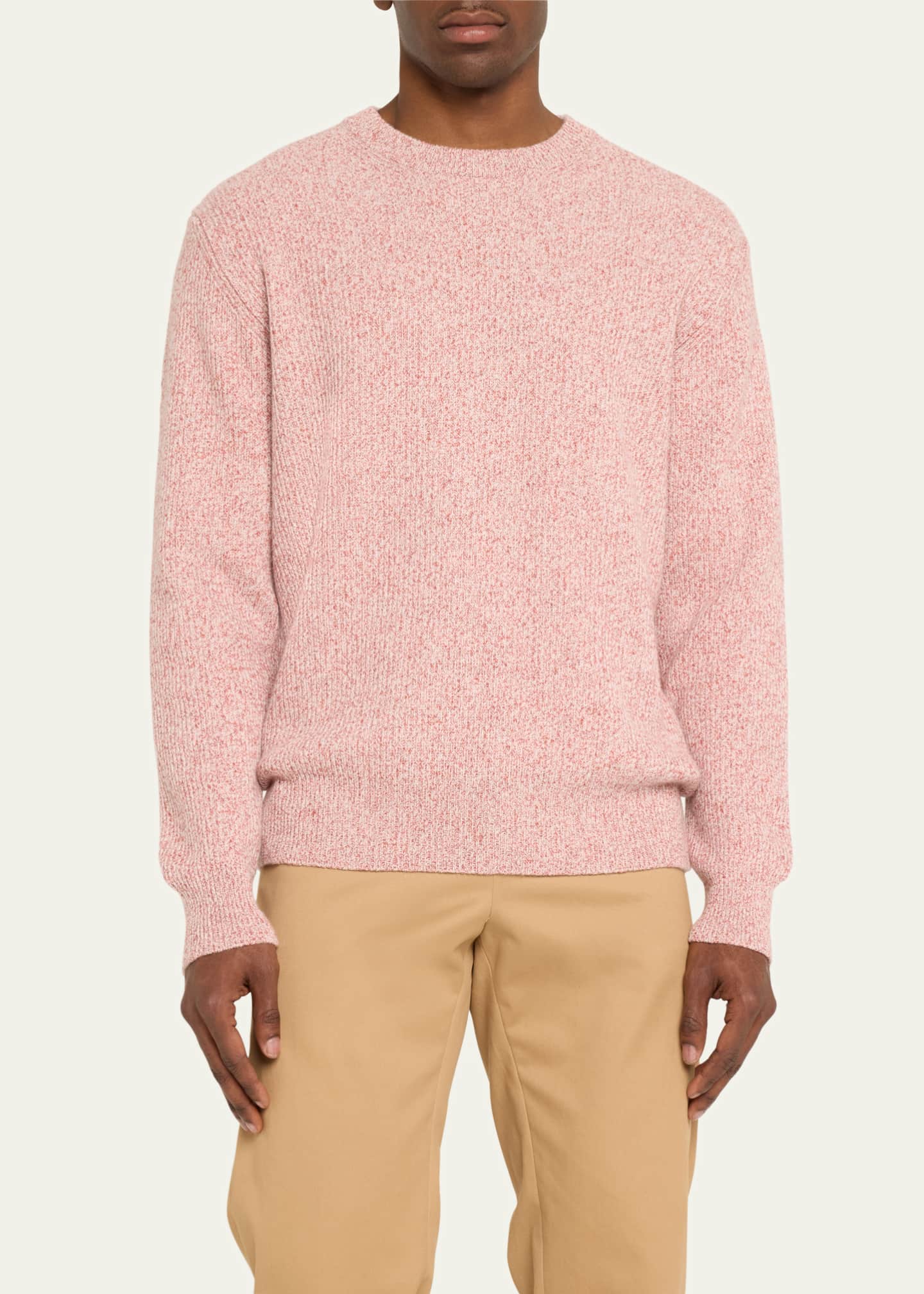 Bergdorf Goodman Men's Watercolor Twist Cashmere Crewneck Sweater Image 4 of 5